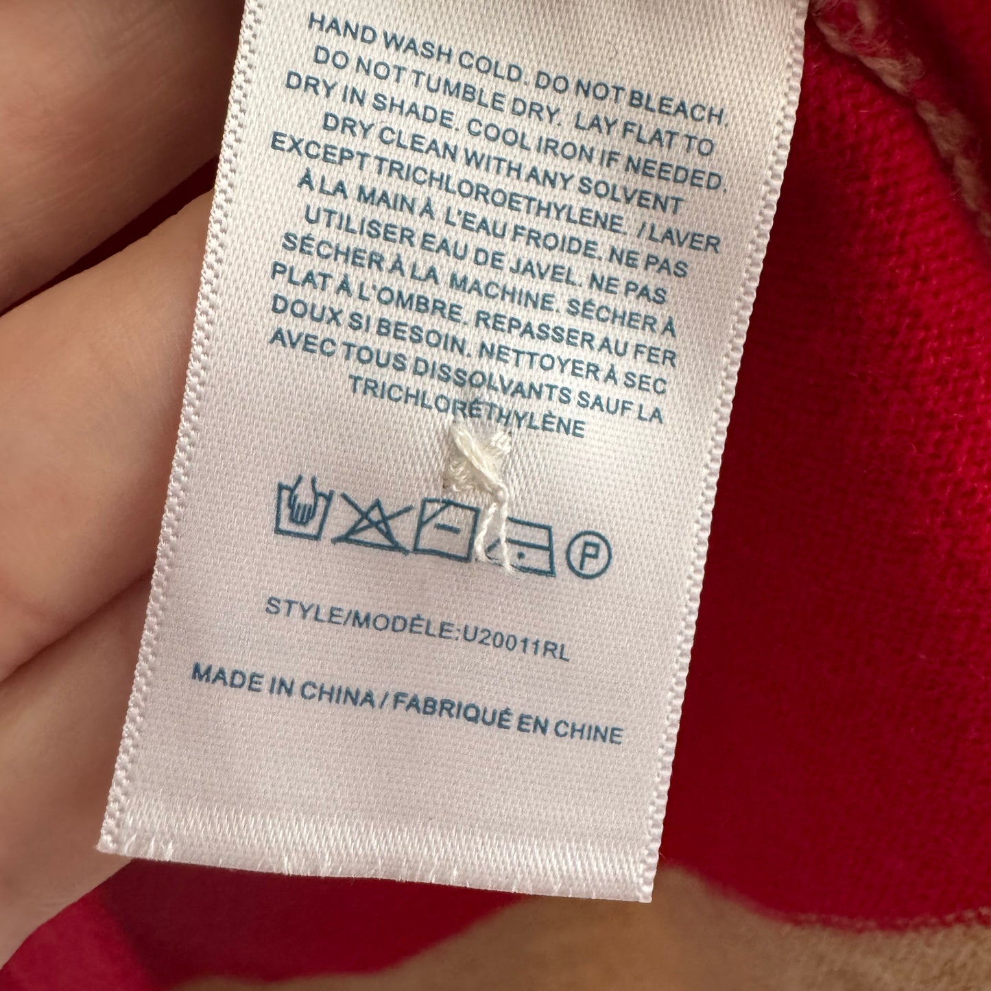 Guest in Residence Striped Rugby Cashmere Sweater in Red/Tan, size Small