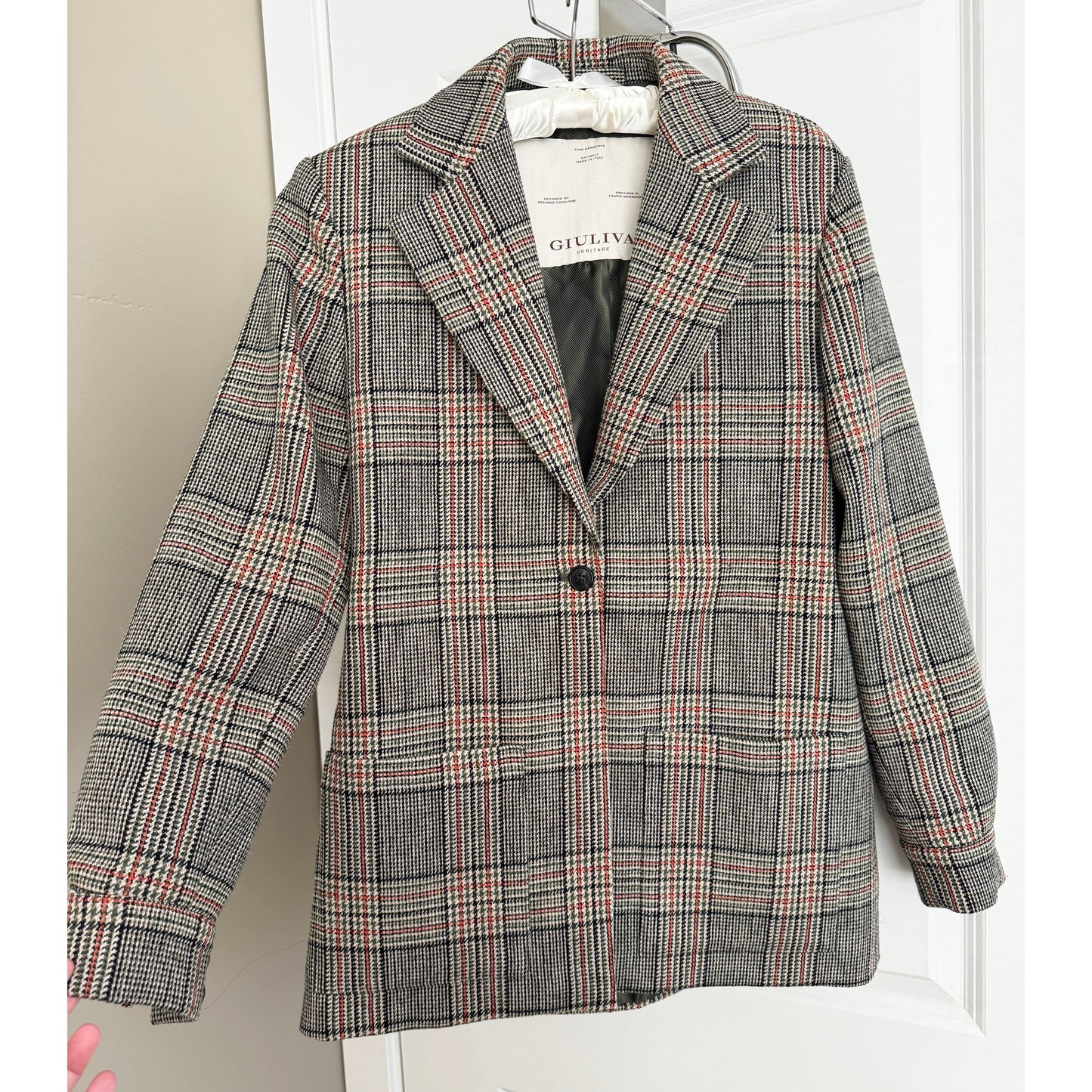 Giuliva Heritage Checked "Elena" Blazer, size 38 (size small)