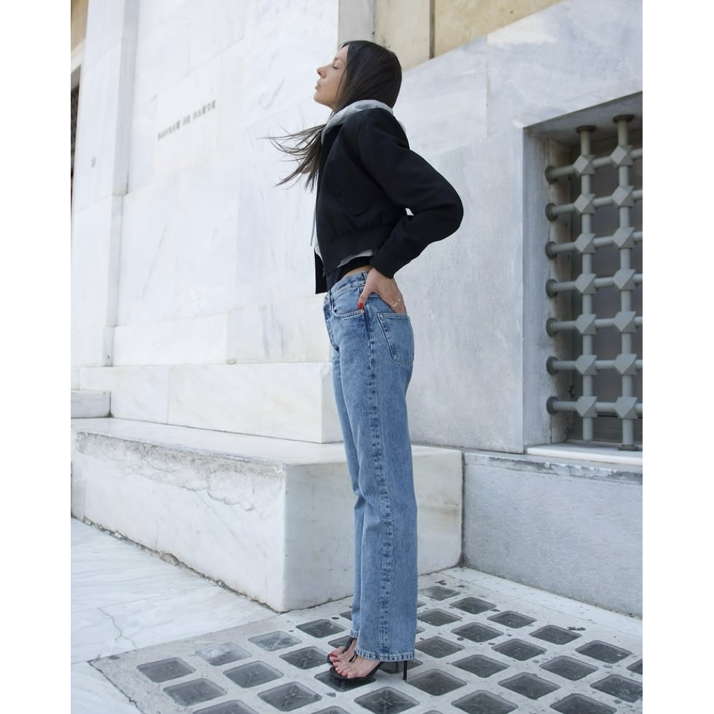 Wardrobe NYC x H&M Straight Leg Jeans in Blue, size 4