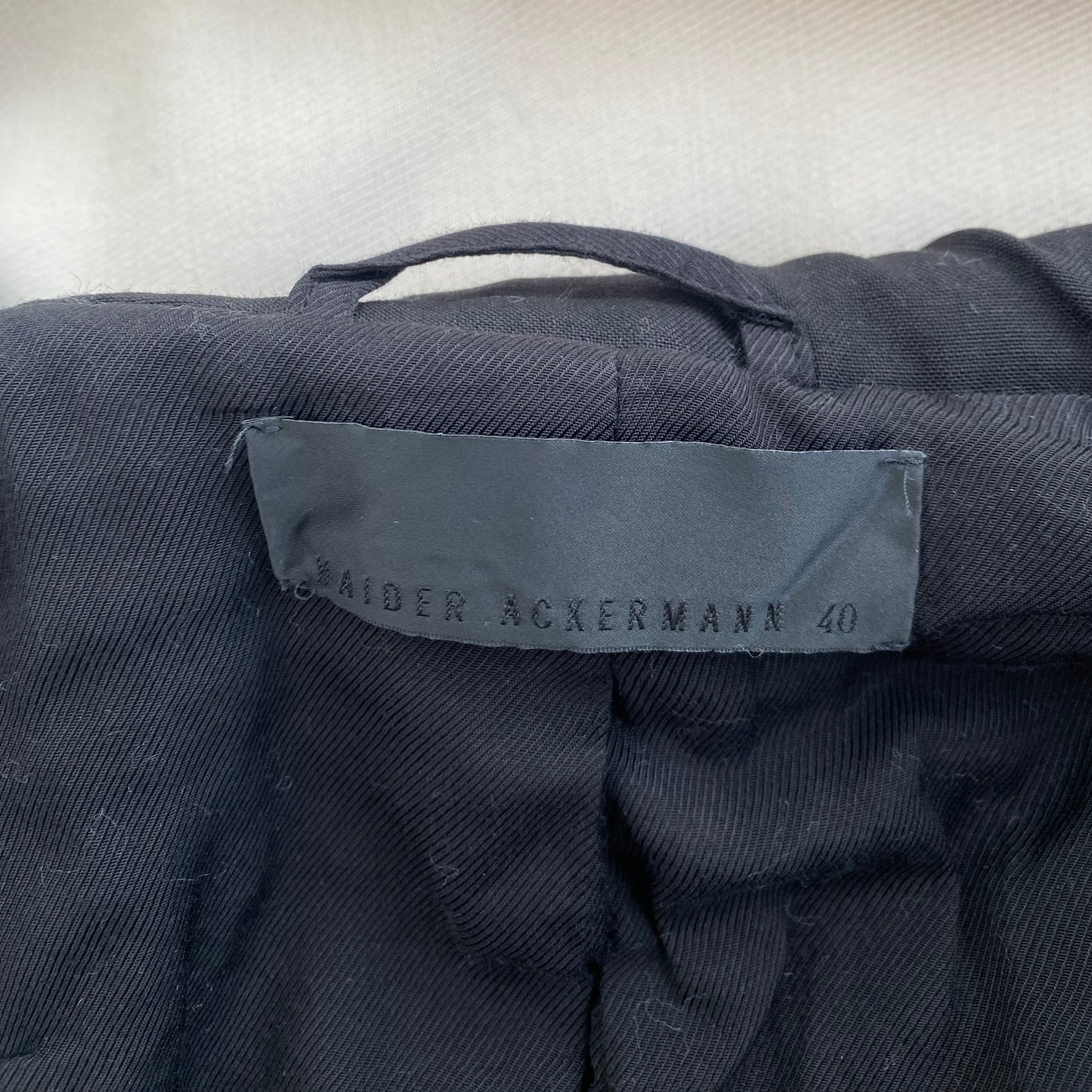 Haider Ackermann Hook-Front Black Jacket, size 40