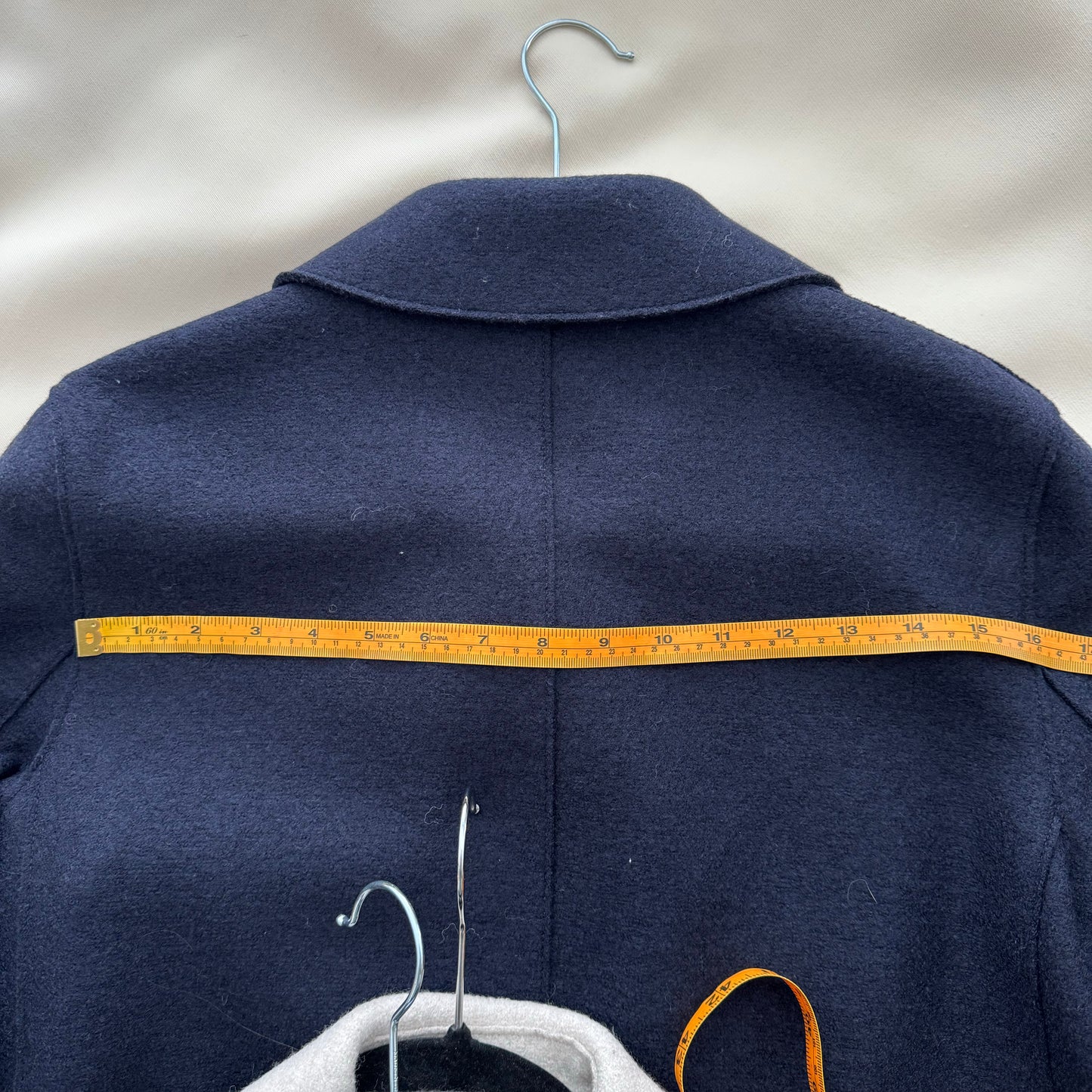 Harris Wharf Pressed Wool Pea Coat in Navy, size 48IT (fits like 10 ish?)