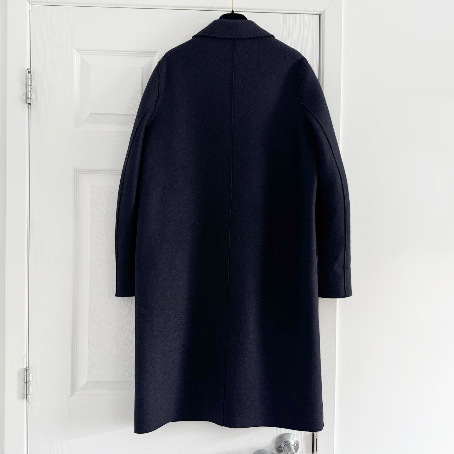 Manteau Cocoon en laine pressée Harris Wharf en Bordeaux, taille 46IT (convient à la taille grande)