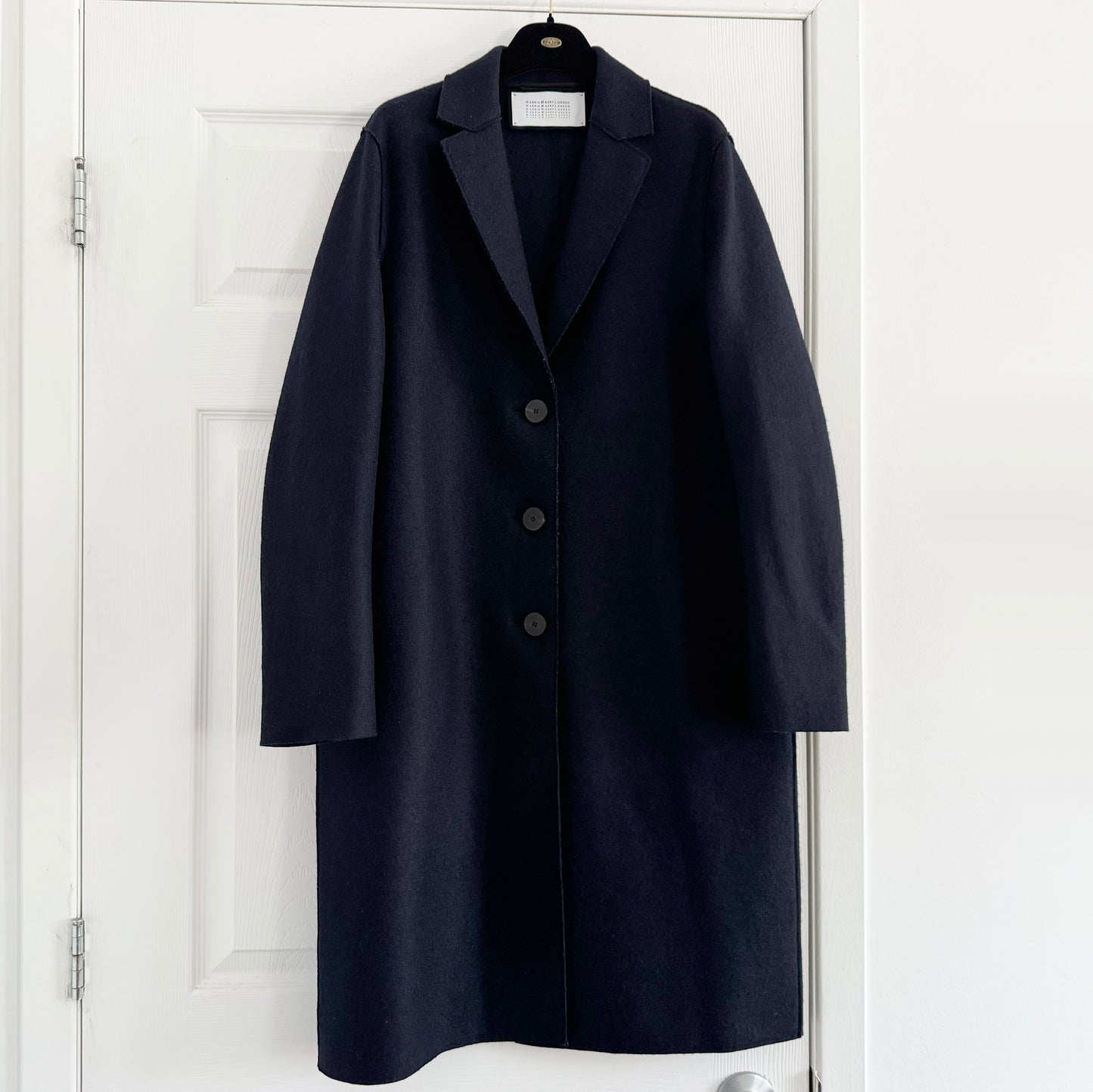 Manteau Cocoon en laine pressée Harris Wharf en Bordeaux, taille 46IT (convient à la taille grande)