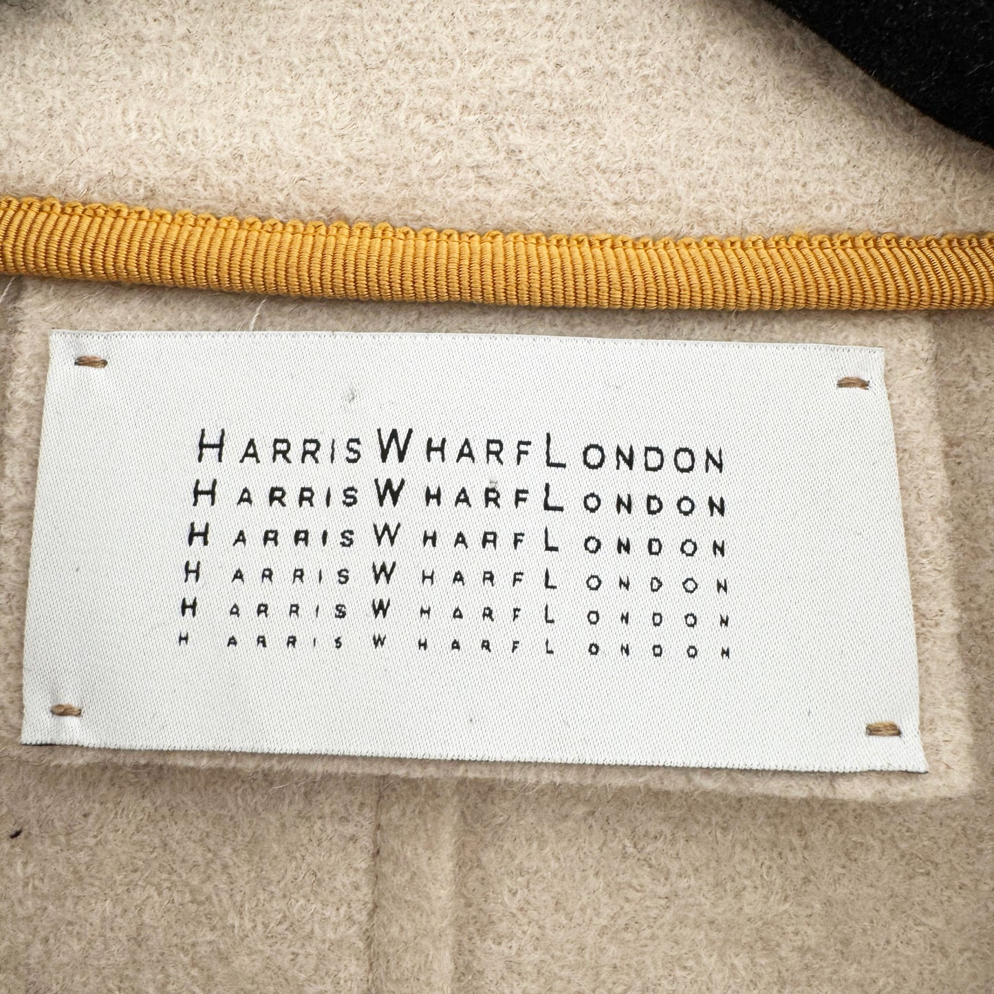 Harris Wharf Double Breasted Wool Pea Coat in Ivory, size 42IT (fits size Small)