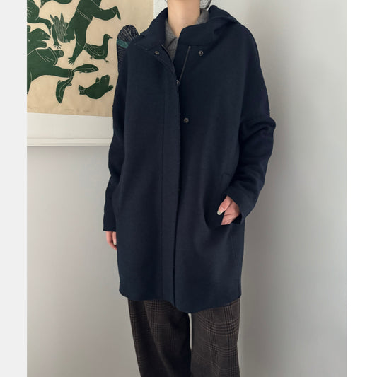 Harris Wharf Pressed Wool Jacket with Hood, size 40IT (fits like size Small)