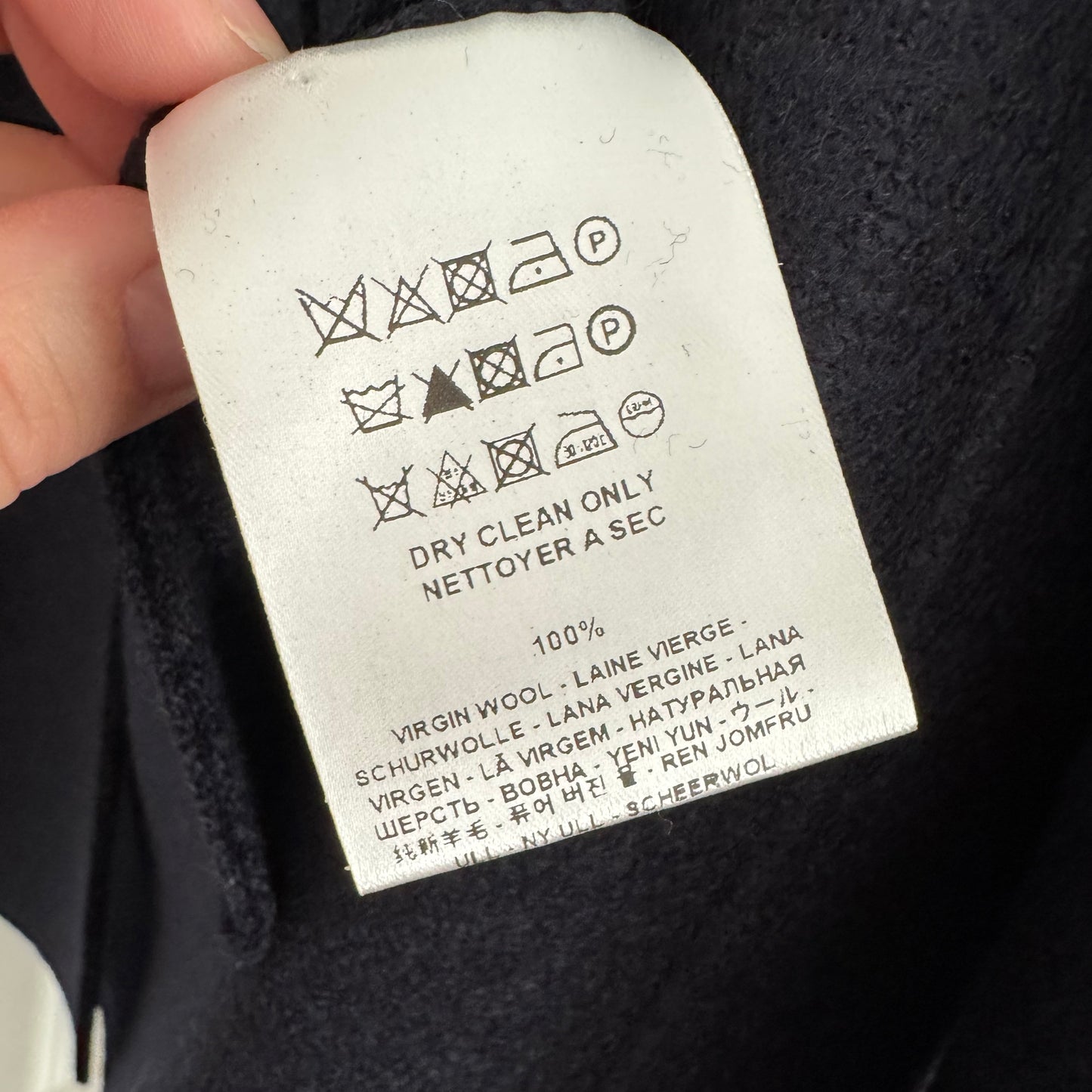 Harris Wharf Pressed Wool Pea Coat in Navy, size 48IT (fits like 10 ish?)