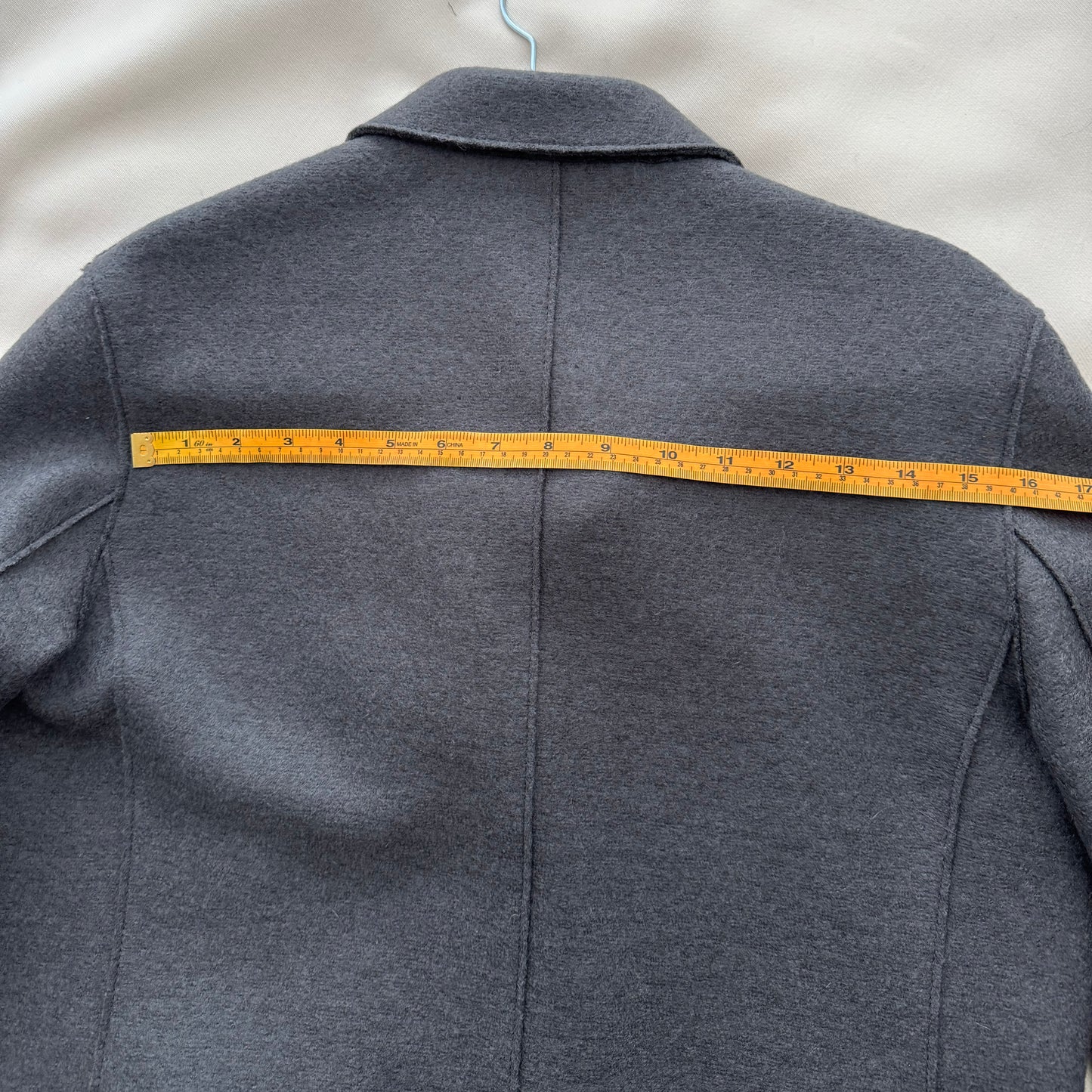 Harris Wharf "Slouchy Peacoat" in Ebony Grey, size 40 ** as is **