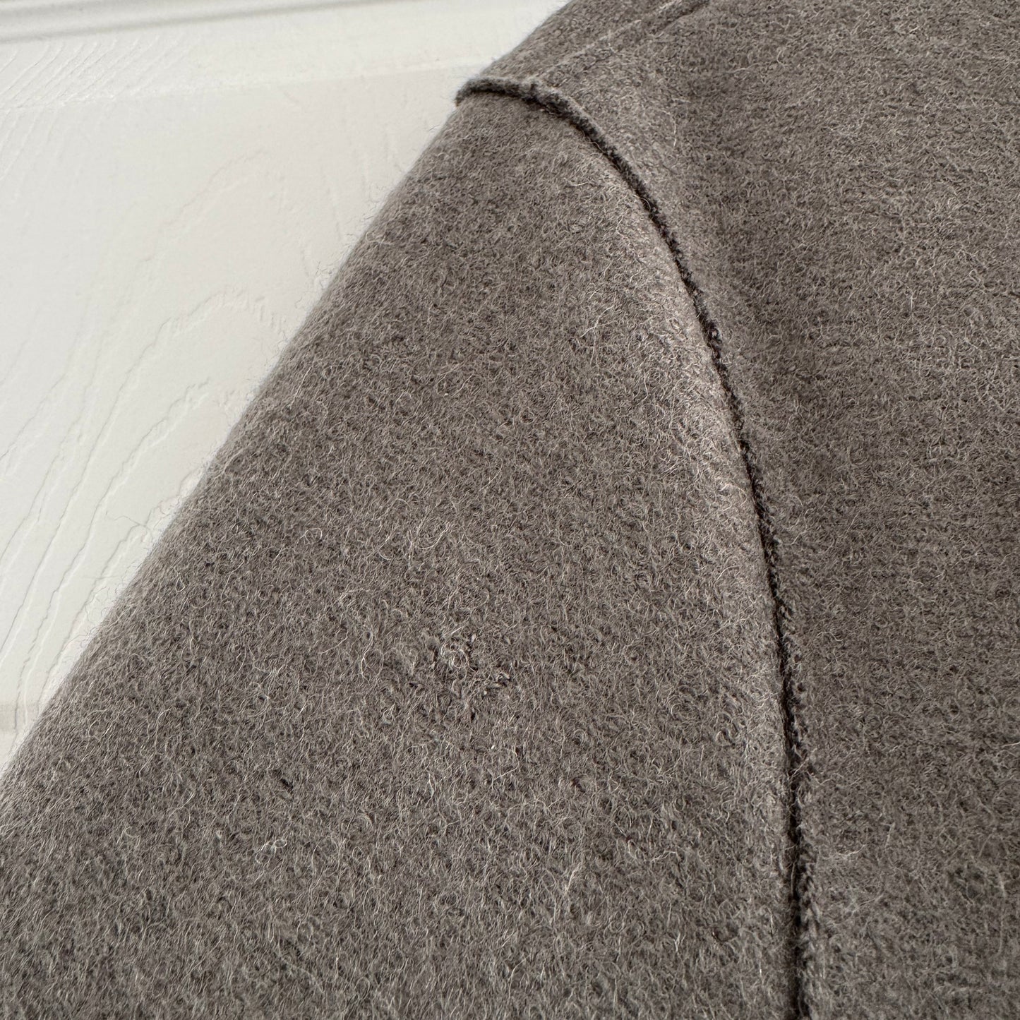 Harris Wharf "Slouchy Peacoat" in Ebony Grey, size 40 ** as is **