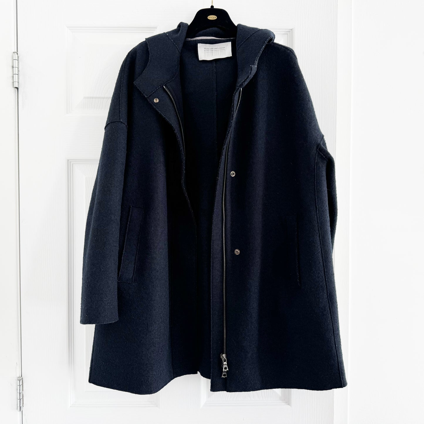 Harris Wharf Pressed Wool Jacket with Hood, size 40IT (fits like size Small)