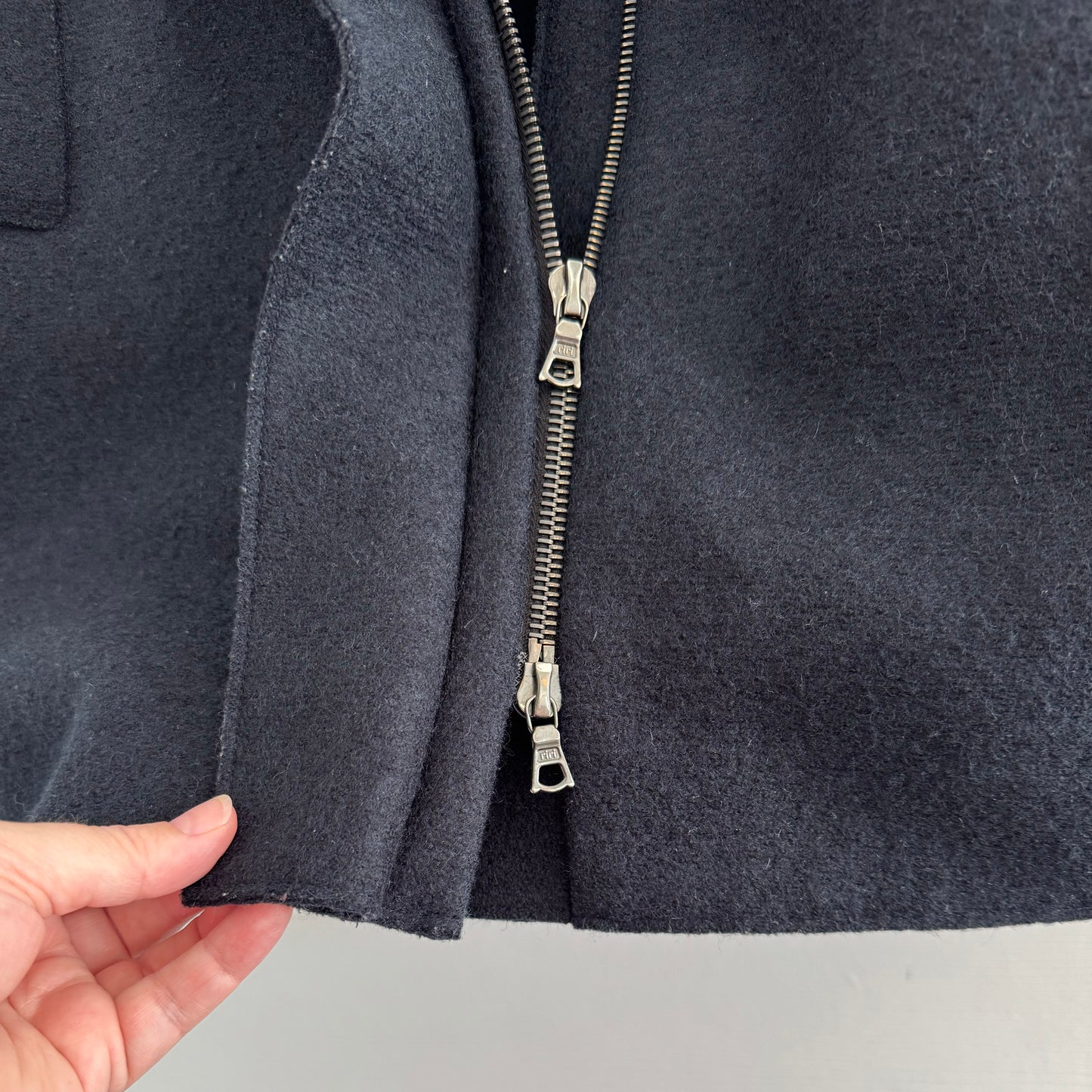 Harris Wharf Pressed Wool Jacket with Hood, size 40IT (fits like size Small)