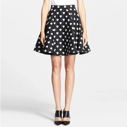 Alice & Olivia Hearts Print Skirt, size 6??