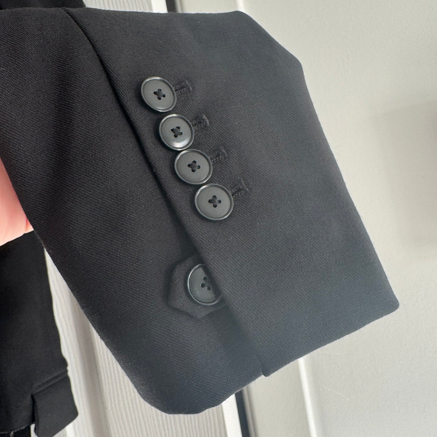 Helmut Lang Cropped Blazer in Black, size 4