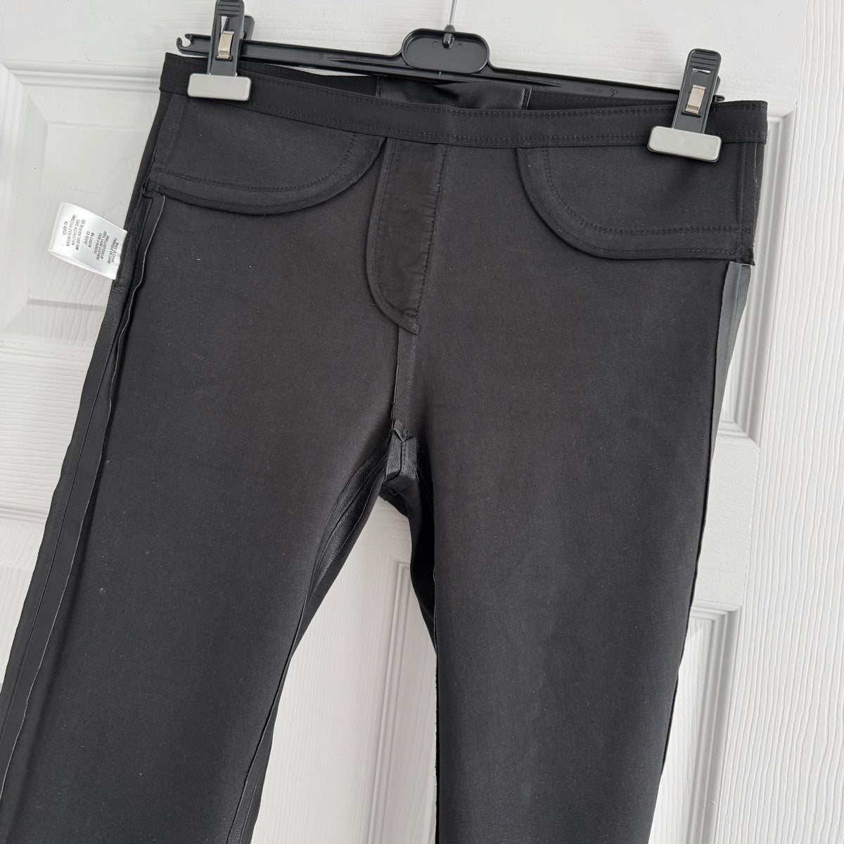 Helmut Lang Leather Leggings in Black, size 6