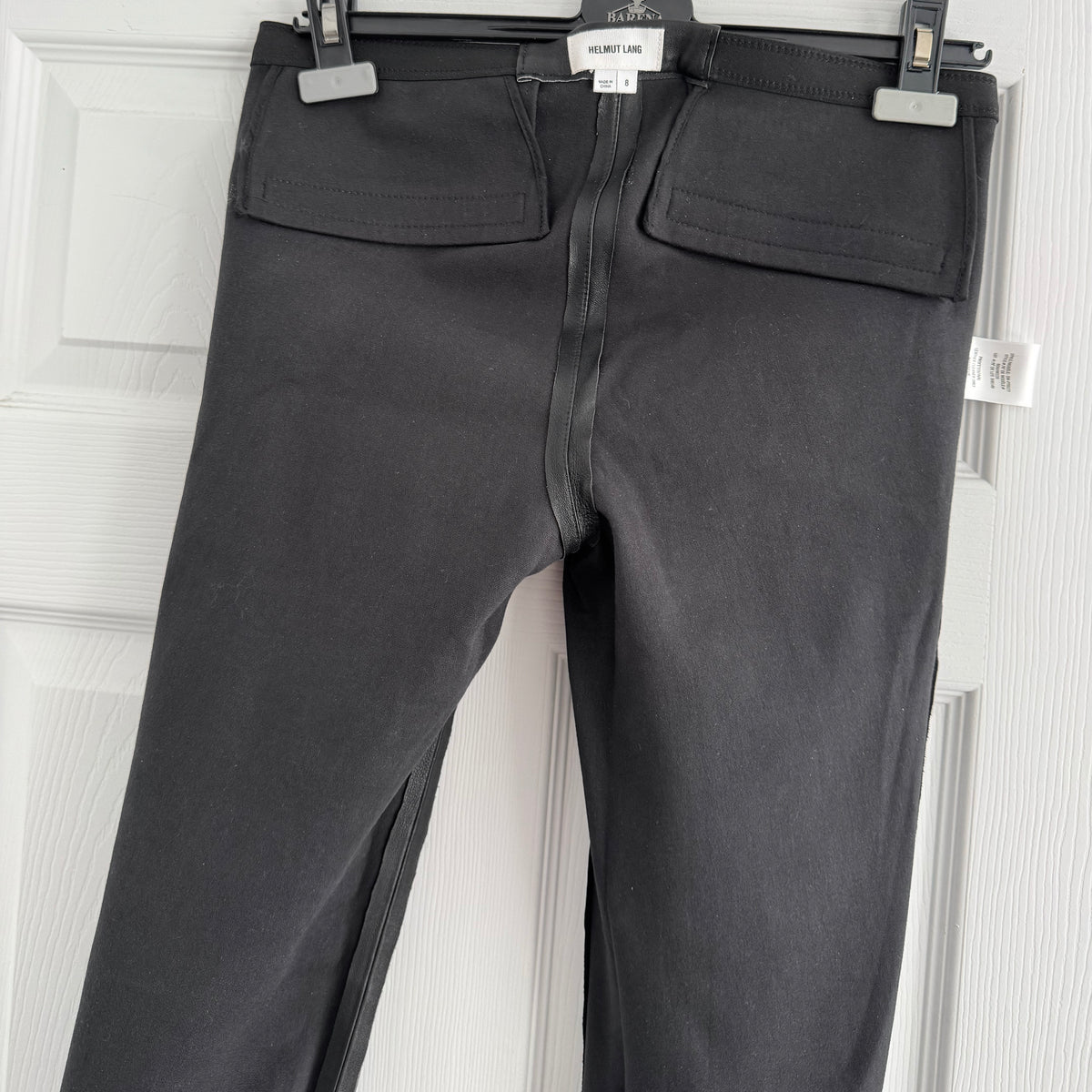Helmut Lang Leather Leggings in Black, size 6