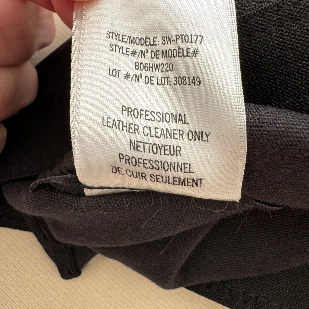Helmut Lang Leather Leggings in Black, size 6