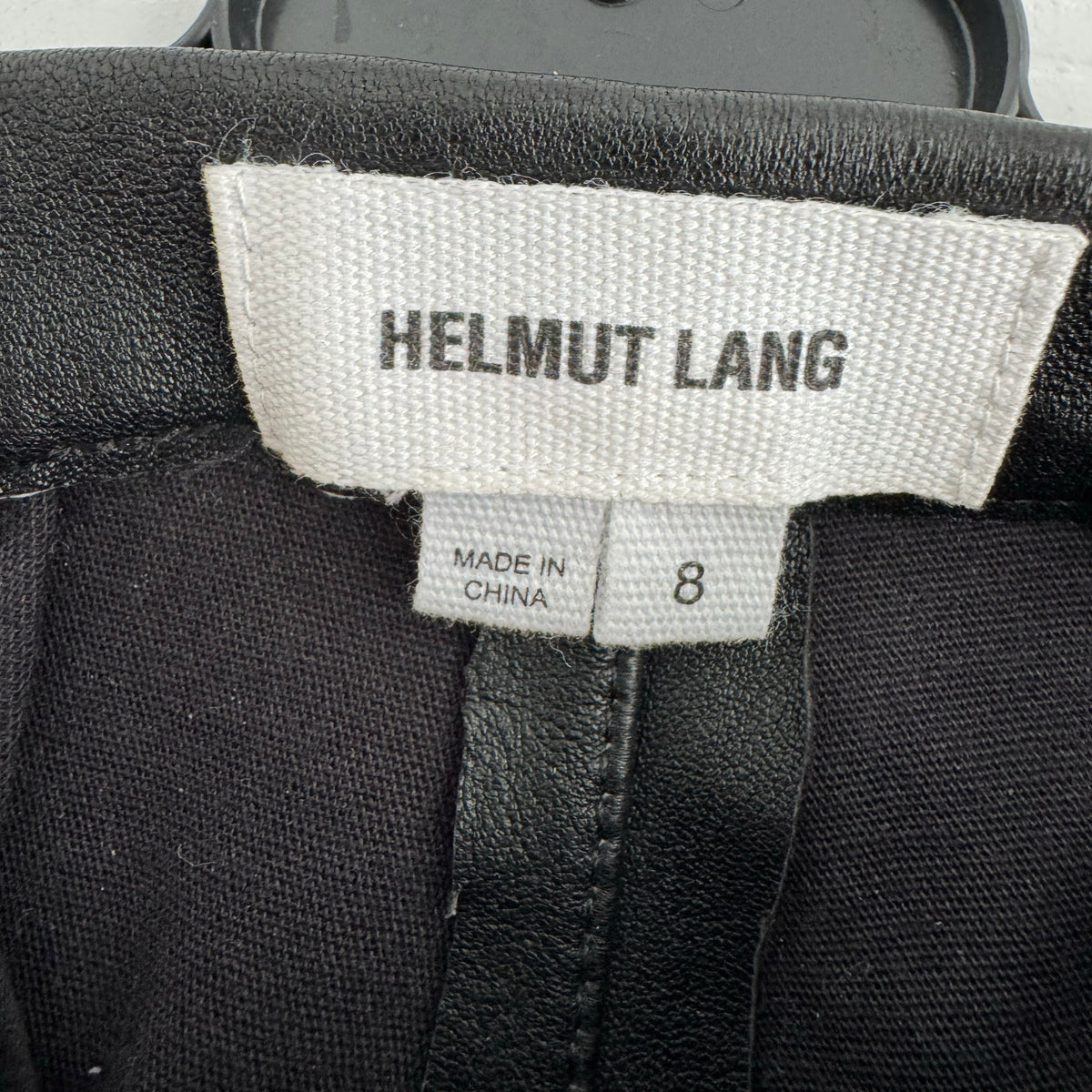 Helmut Lang Leather Leggings in Black, size 6