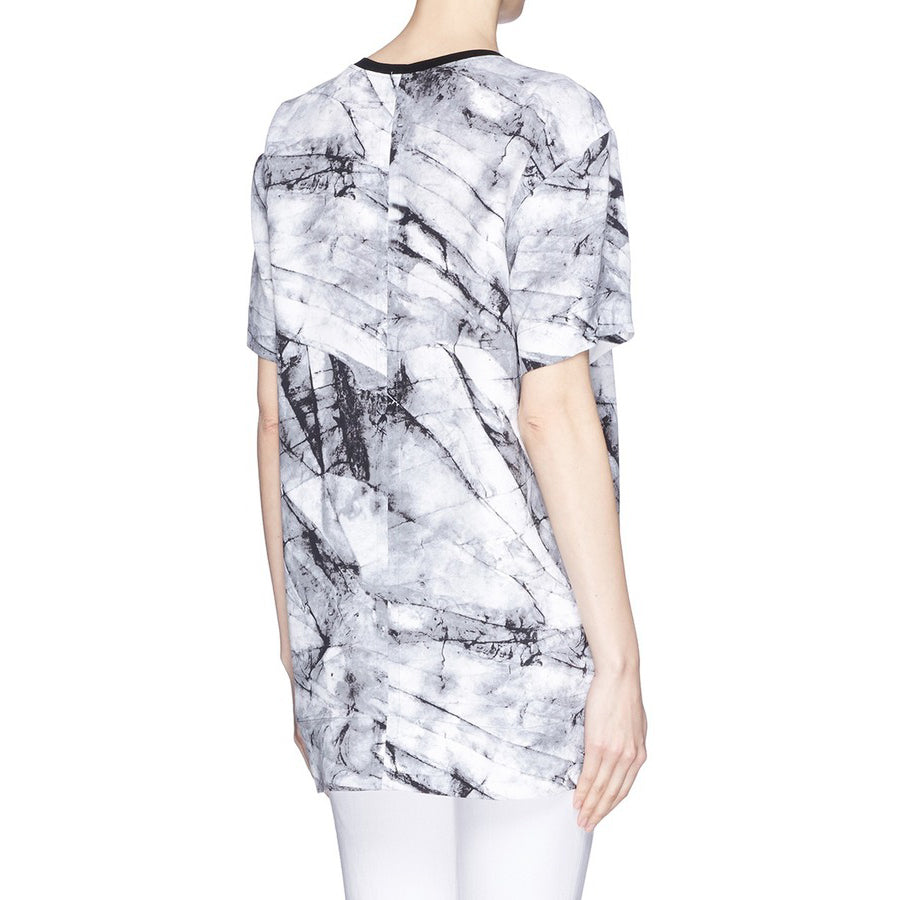 Helmut Lang Short Sleeve Printed Black/ White Top, size XS