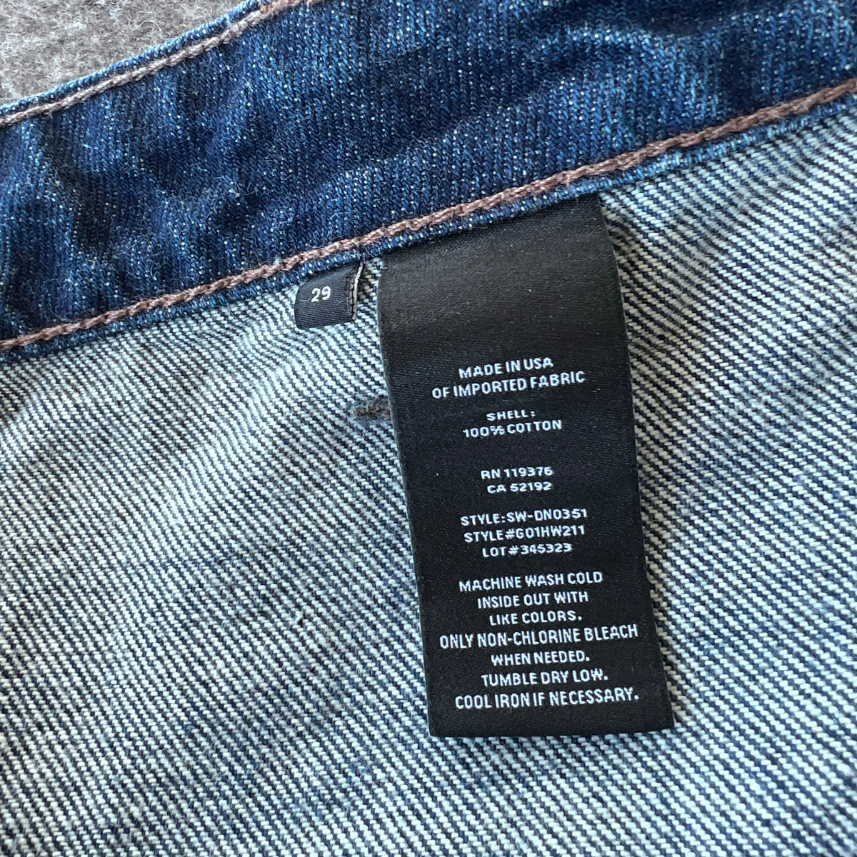 Helmut Lang Wide Leg Jeans in Blue, size 29