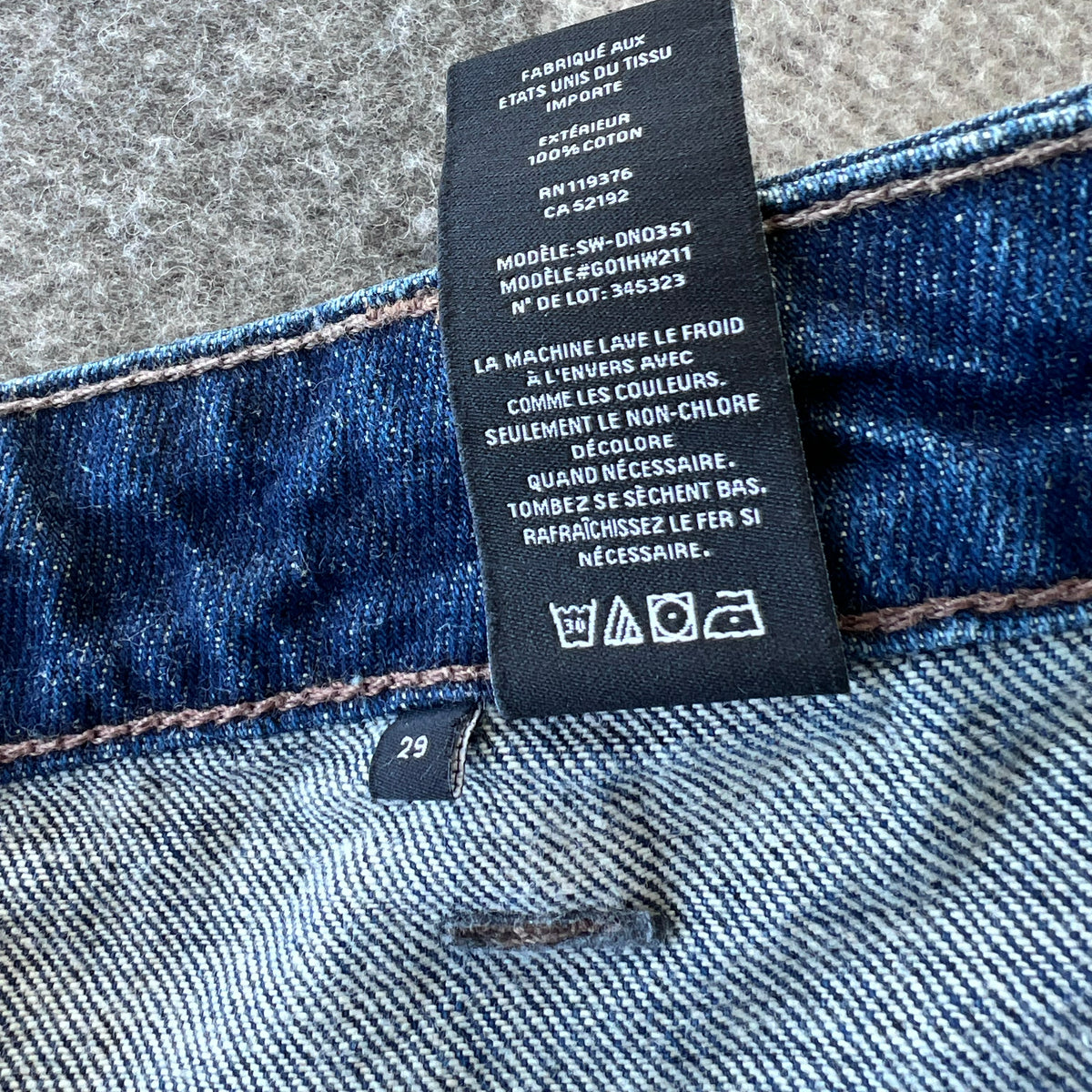 Helmut Lang Wide Leg Jeans in Blue, size 29