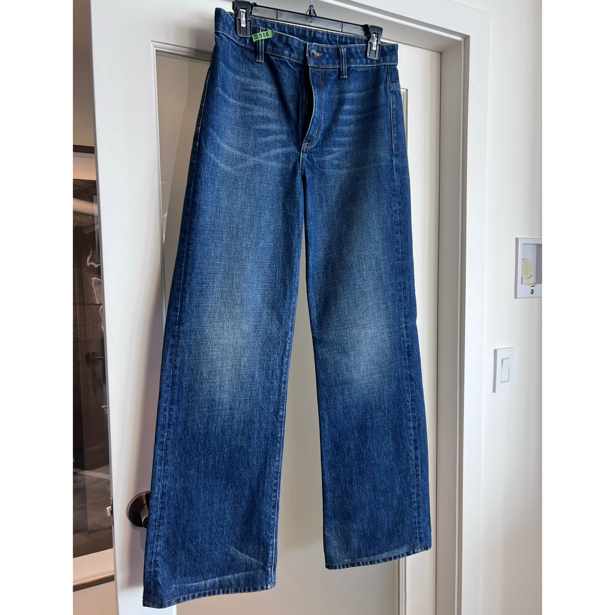 Helmut Lang Wide Leg Jeans in Blue, size 29