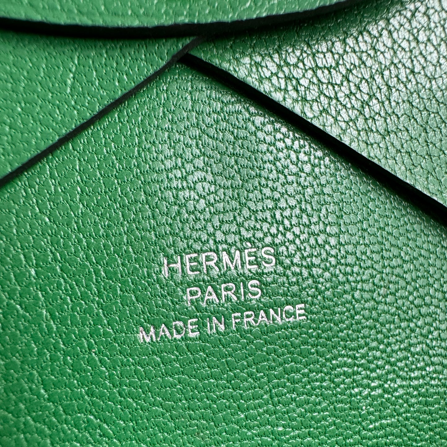 Hermes Duo Calvi Cardholder in Vert
