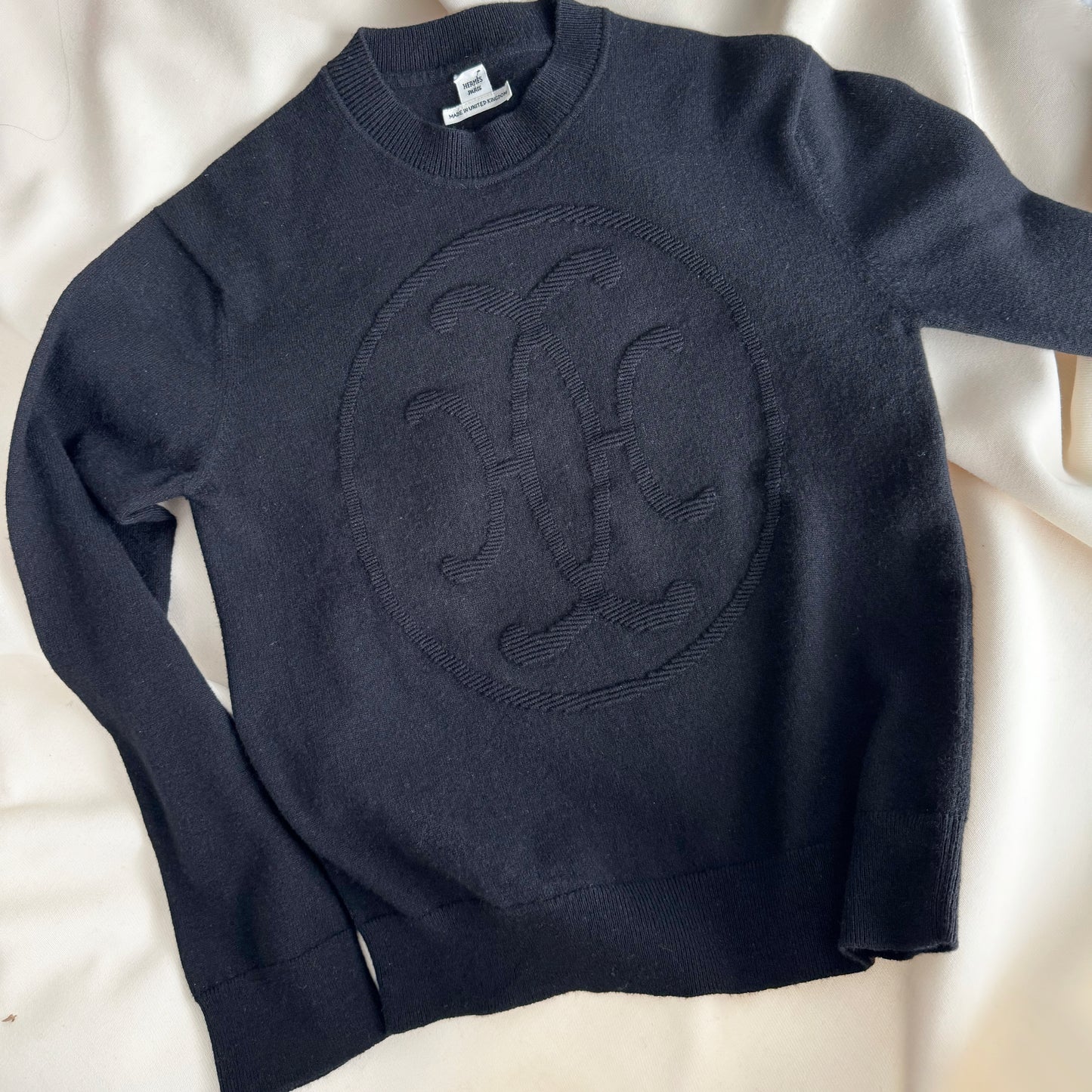 Hermes "H-Lift" Sweater in Black, fits size Small