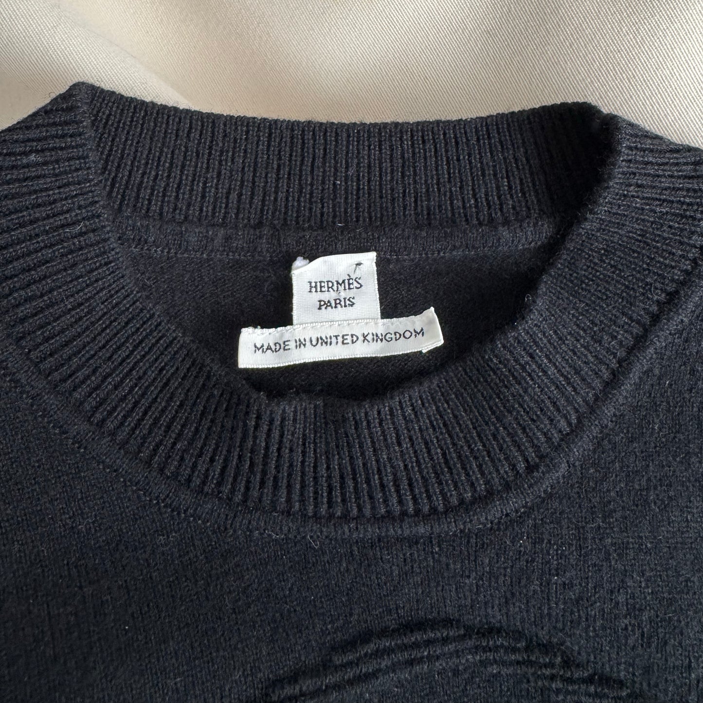 Hermes "H-Lift" Sweater in Black, fits size Small