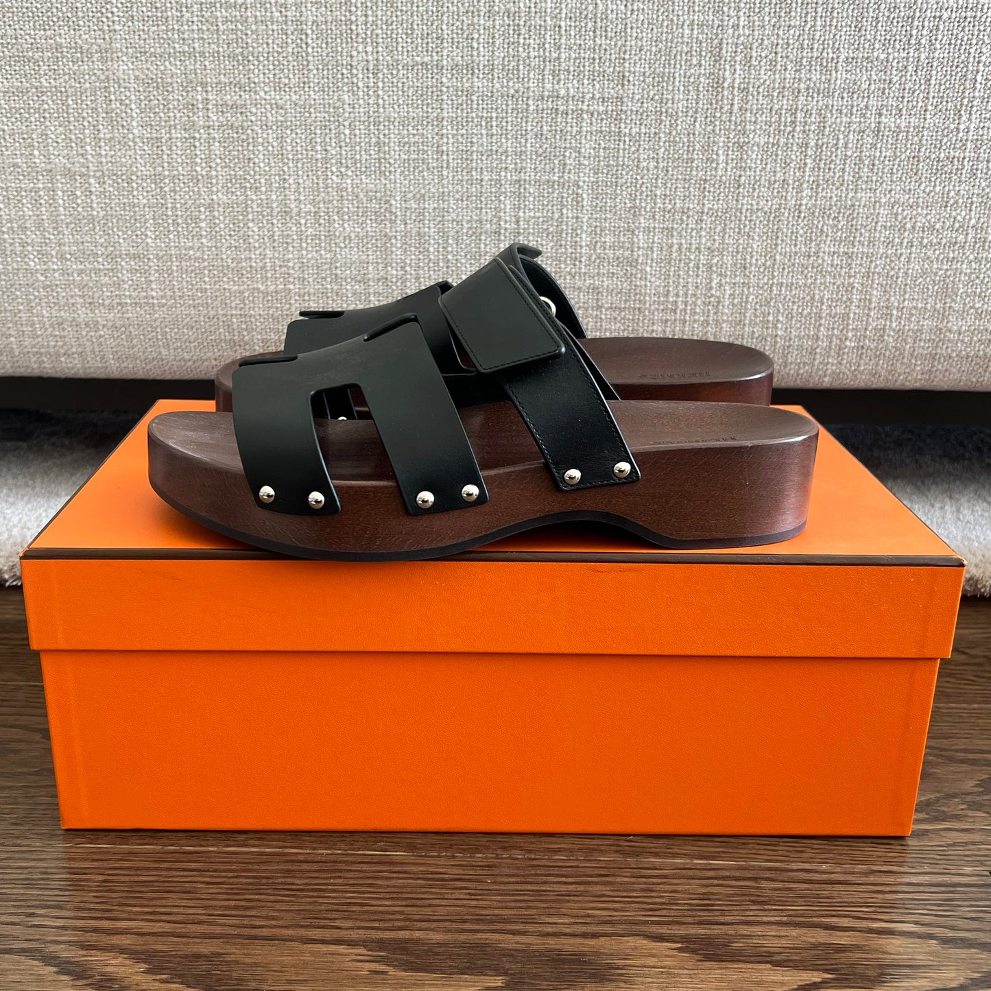 Hermes "Kos" Clogs in Black, size 41