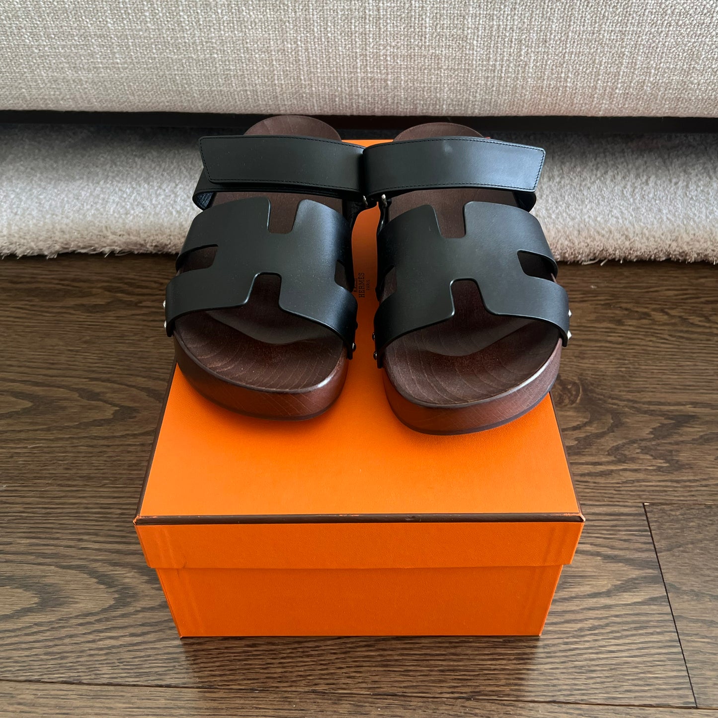 Hermes "Kos" Clogs in Black, size 41