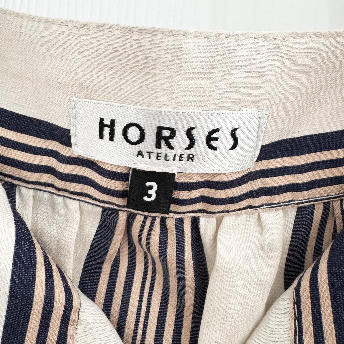 Horses Atelier "Blouson" Striped Maxi Dress in Soleil, size "3" (fits like size small) AS IS