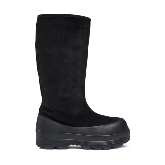 Diemme "Alta Badia" Shearling Lined Boot in Black Suede, size 38