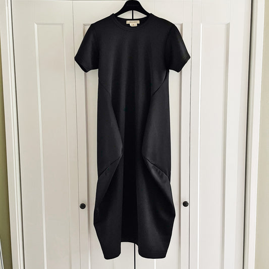 Comme des Garcons Black Panelled Short Sleeve Dress, size Medium