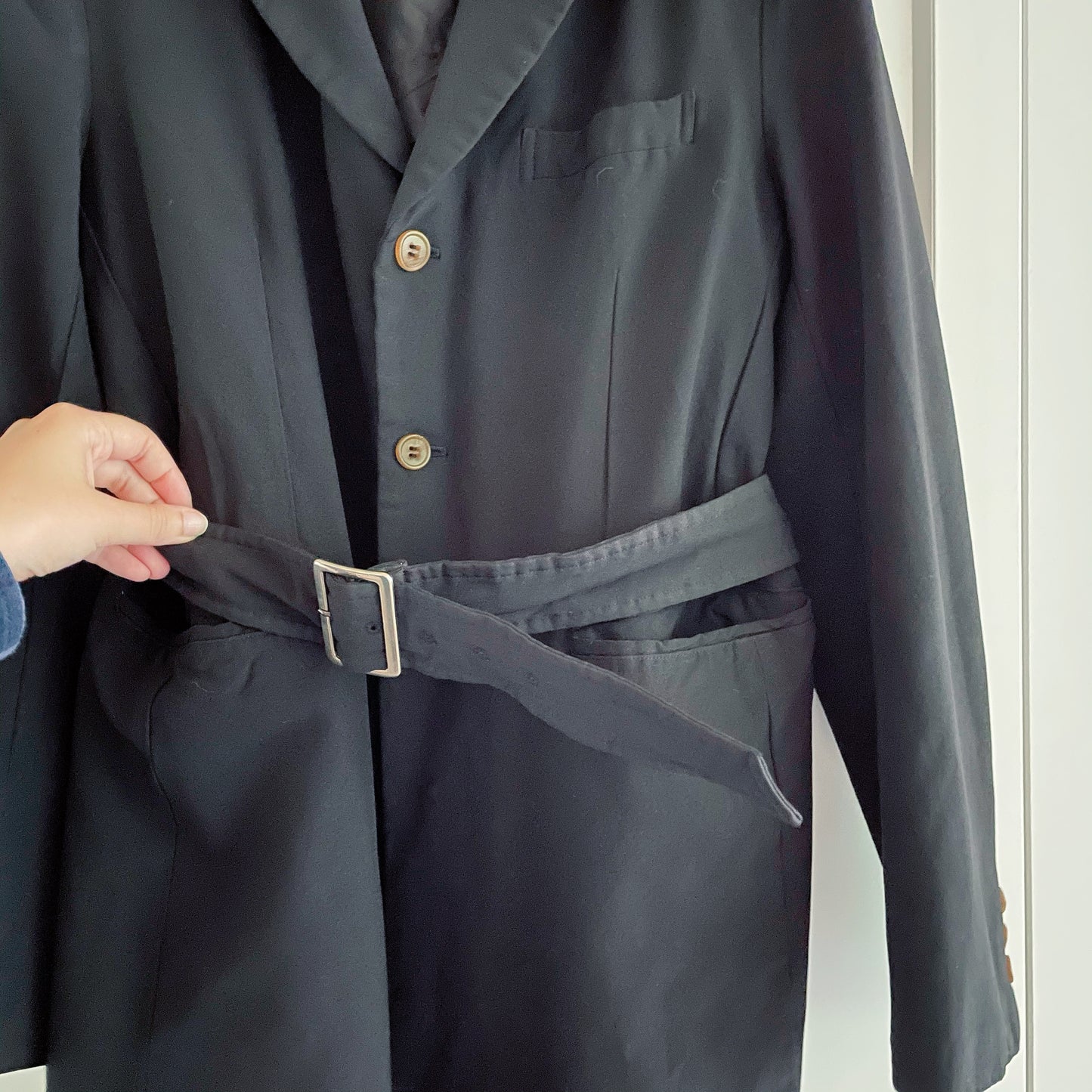 Comme des Garcons Comme des Garcons Black Trench Coat, size Medium