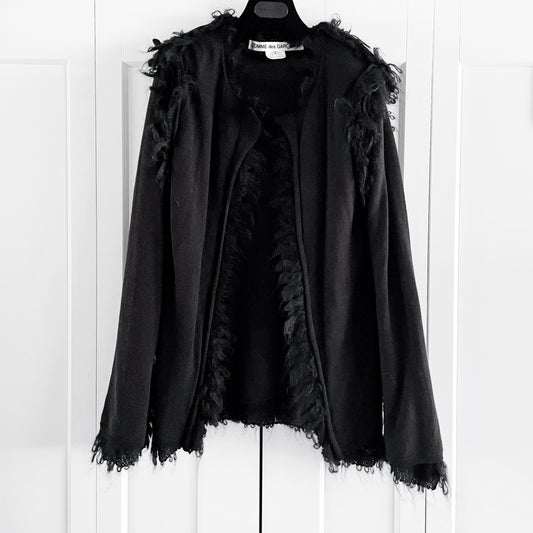 Comme des Garcons Fringe Cardigan, size Large (fits a loose medium)