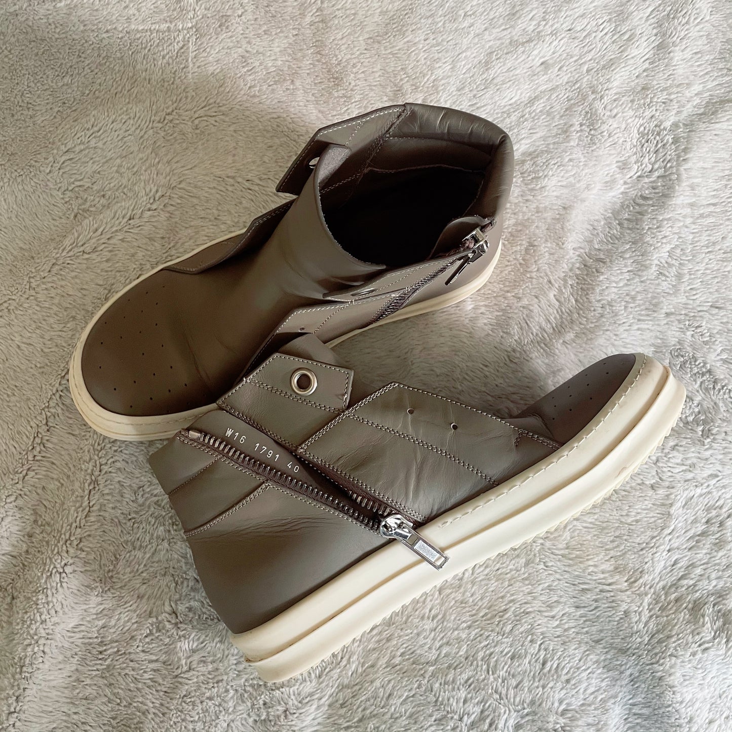 Baskets "Island Dunk" Rick Owens en poussière, taille 40