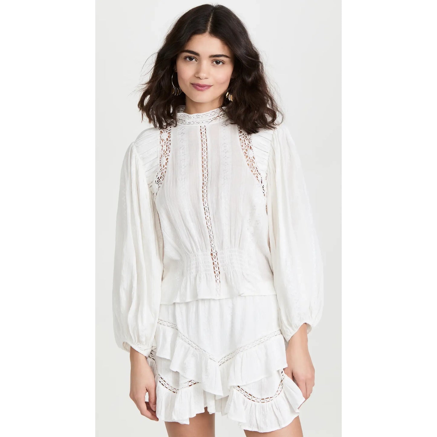 Isabel Marant Etoile "Jassie" Blouse in White, size 34