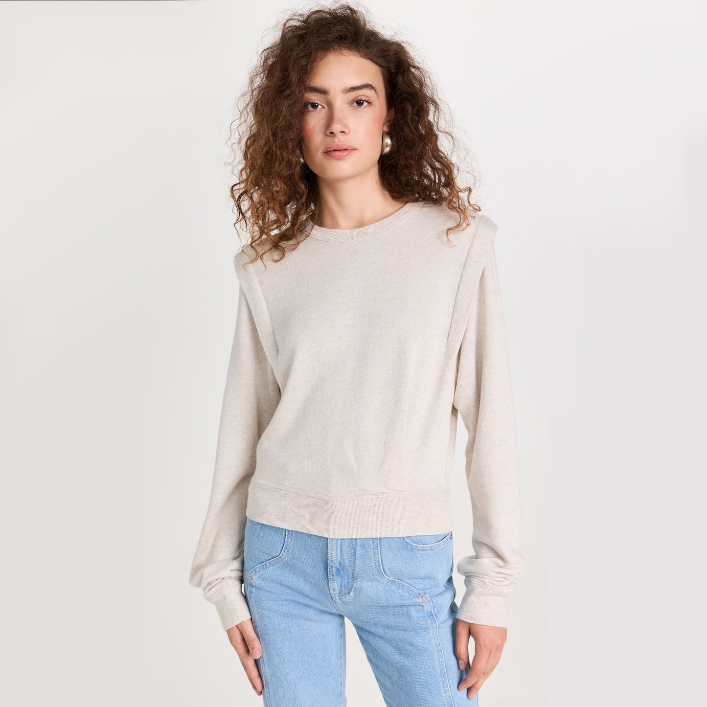 Isabel Marant Etoile "Masson" Sweatshirt in Ecru, Size 36 (Size Small)