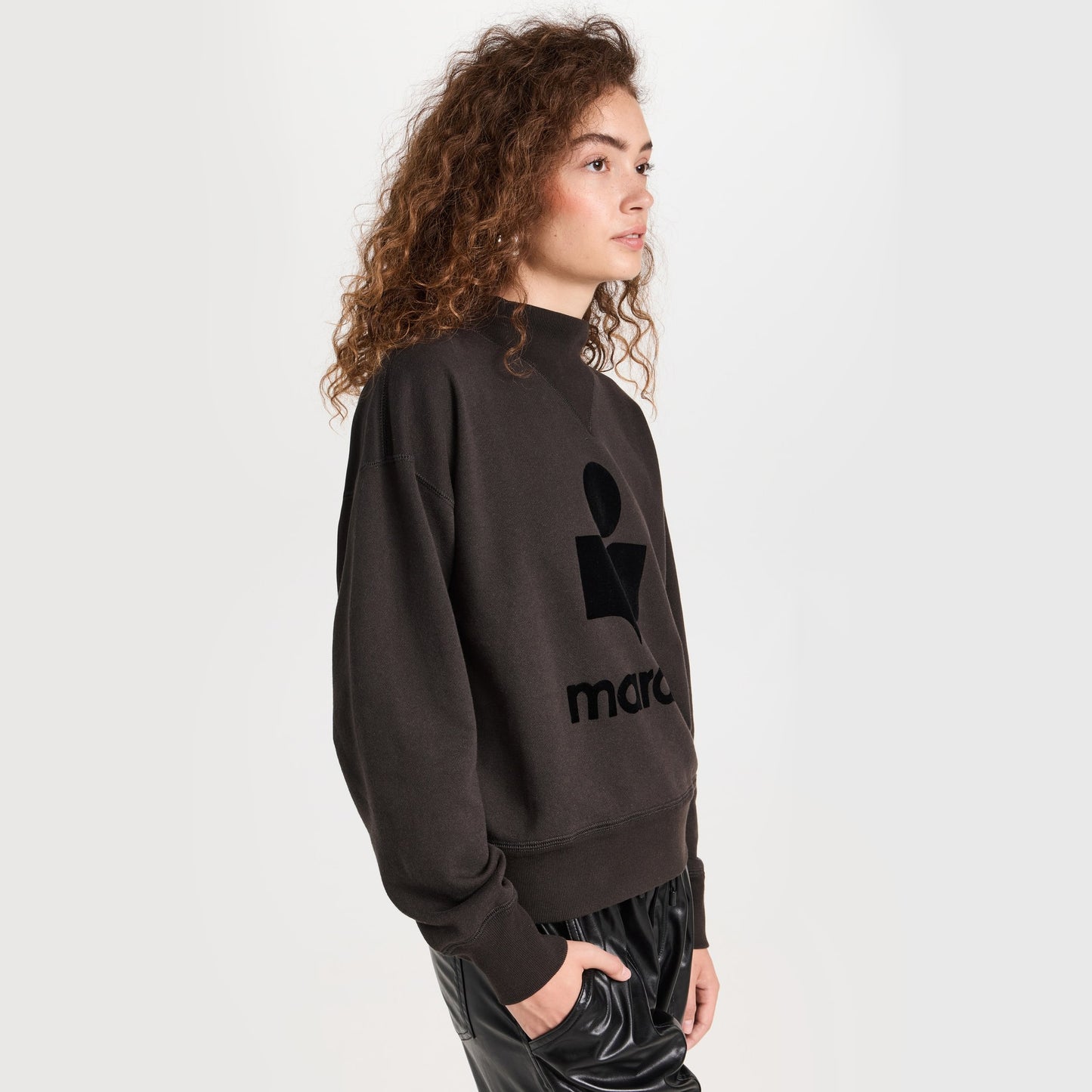 Isabel Marant Etoile "Moby" Sweatshirt in "Faded Black" (it's Brown), size 32 (fits like XS/S)