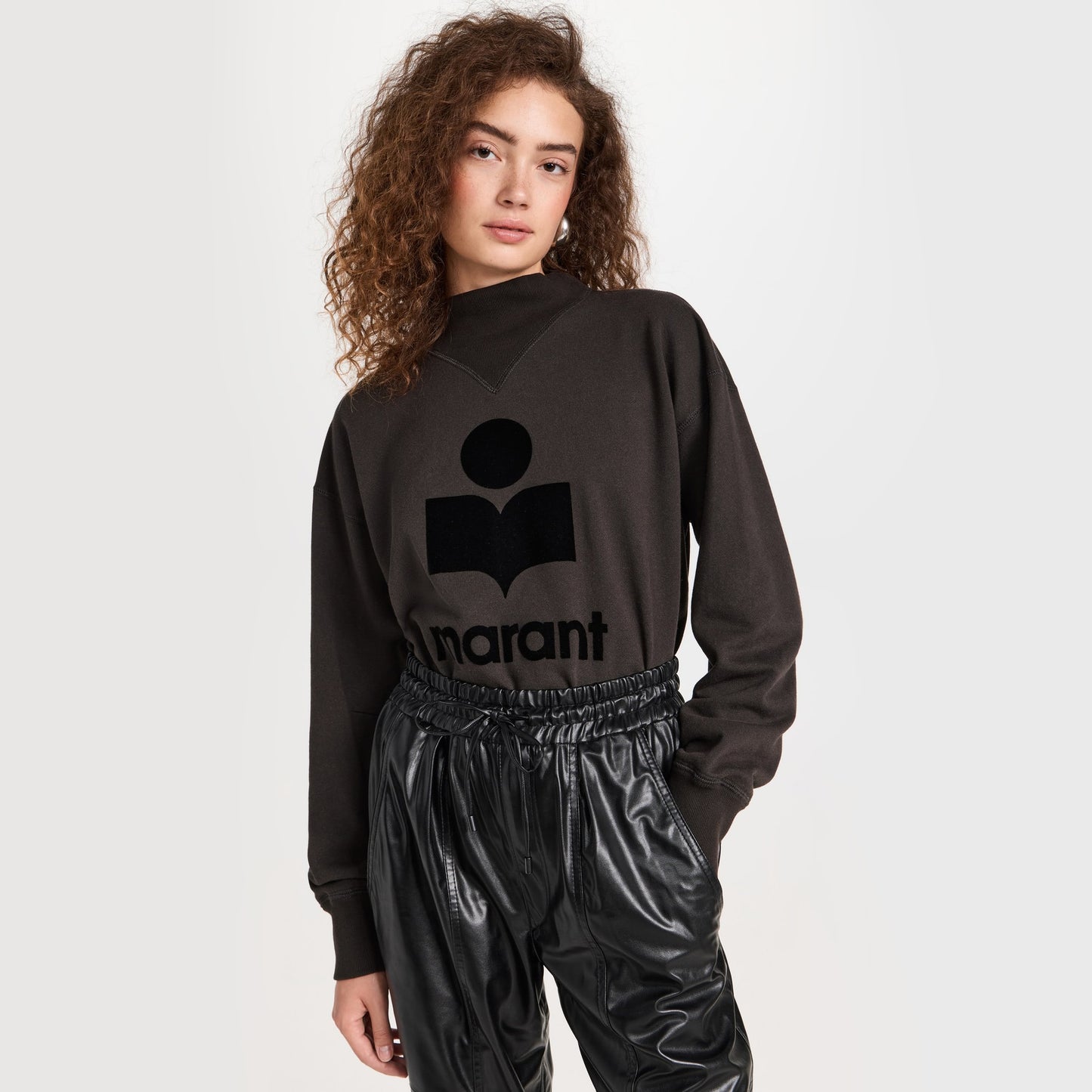 Isabel Marant Etoile "Moby" Sweatshirt in "Faded Black" (it's Brown), size 32 (fits like XS/S)