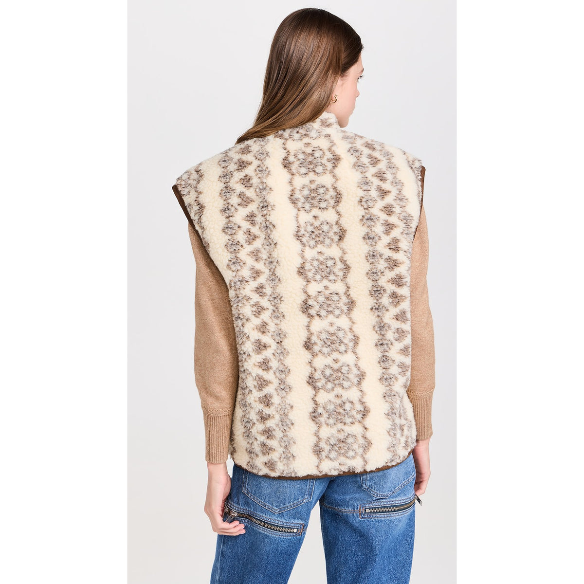 Isabel Marant "Maximilia" Wool Fleece Vest in Beige, Size "1" (Medium ish?)