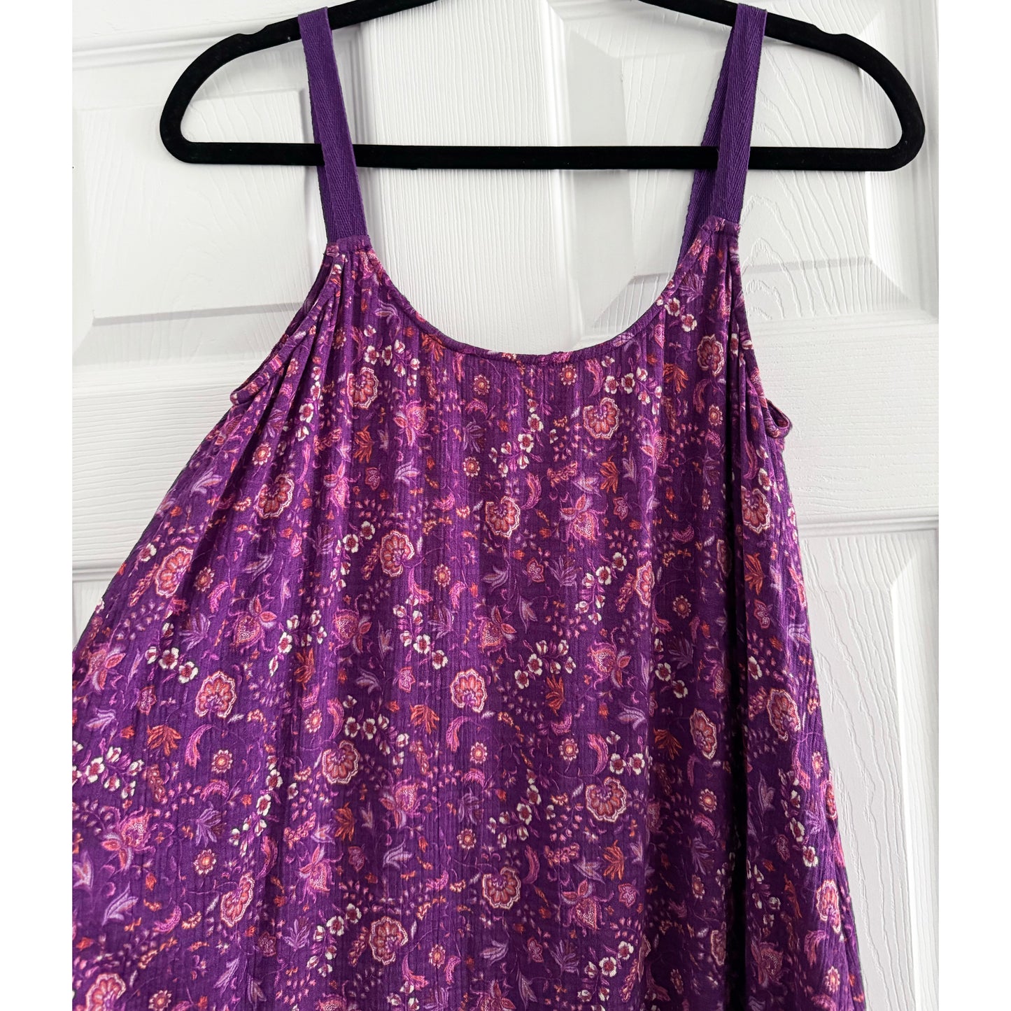 Indi & Cold "Hugo" Organic Cotton Tank Maxi in Purple, size Small