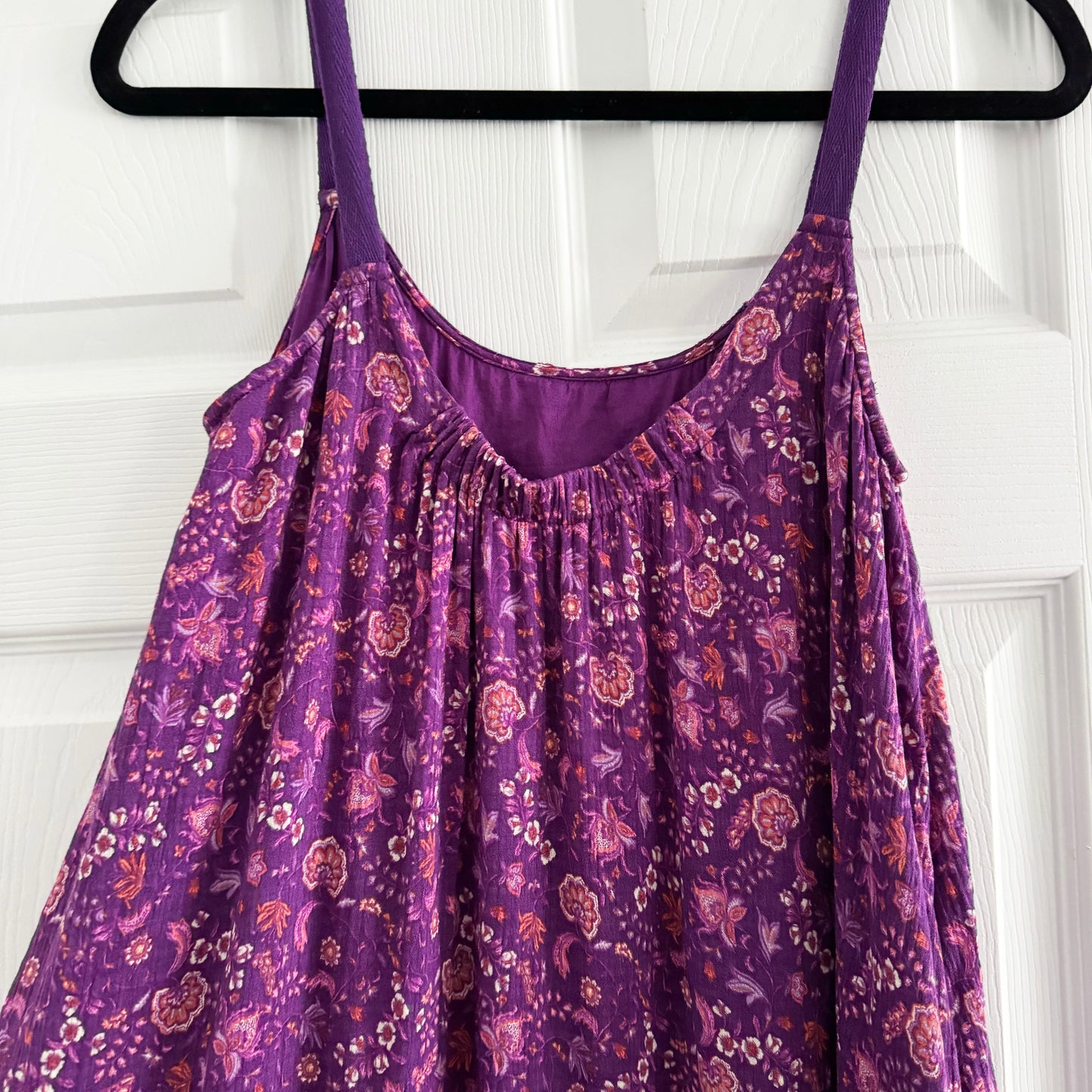 Indi & Cold "Hugo" Organic Cotton Tank Maxi in Purple, size Small