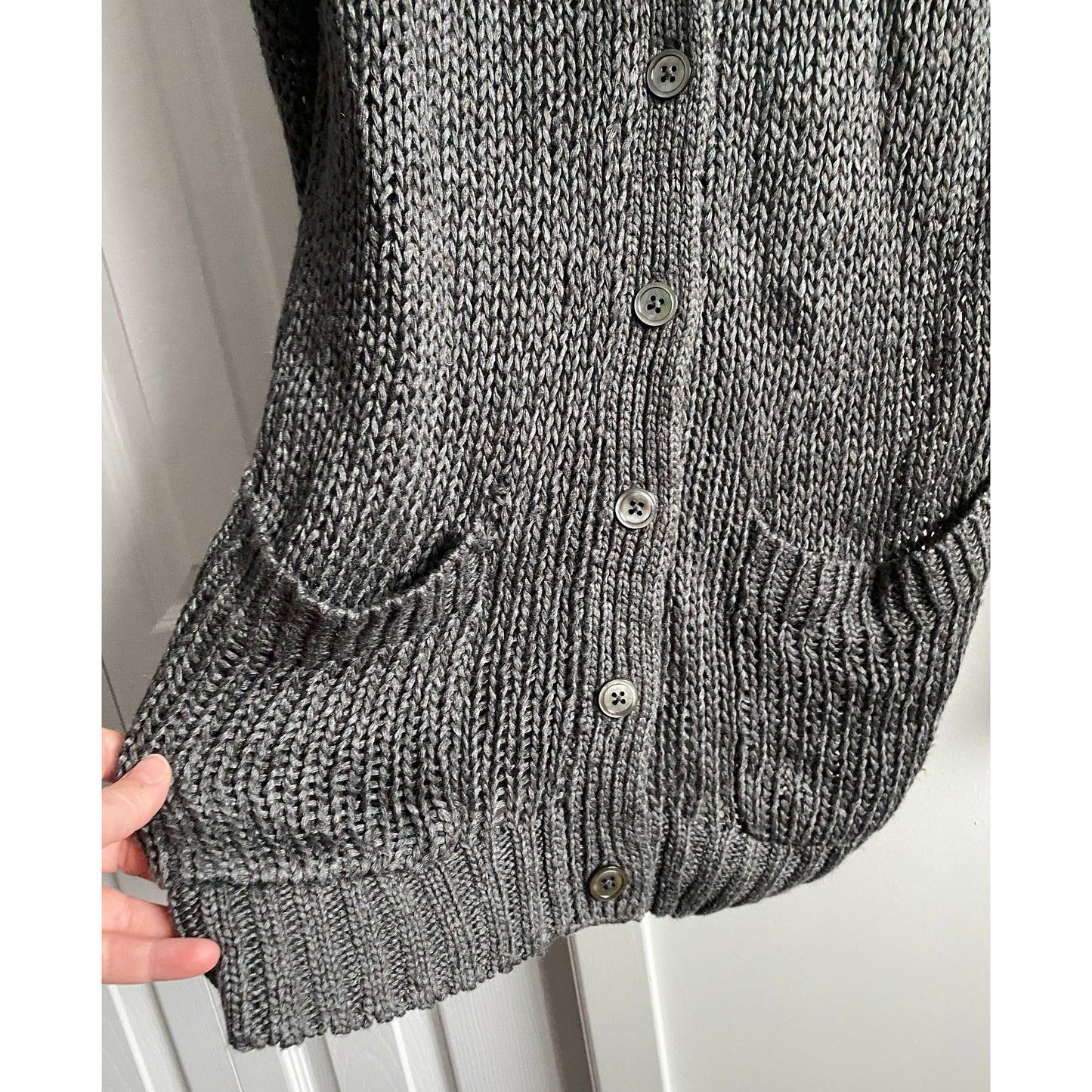 Inhabit Grey Silk/linen Cardigan, size P (XS) ** as is **