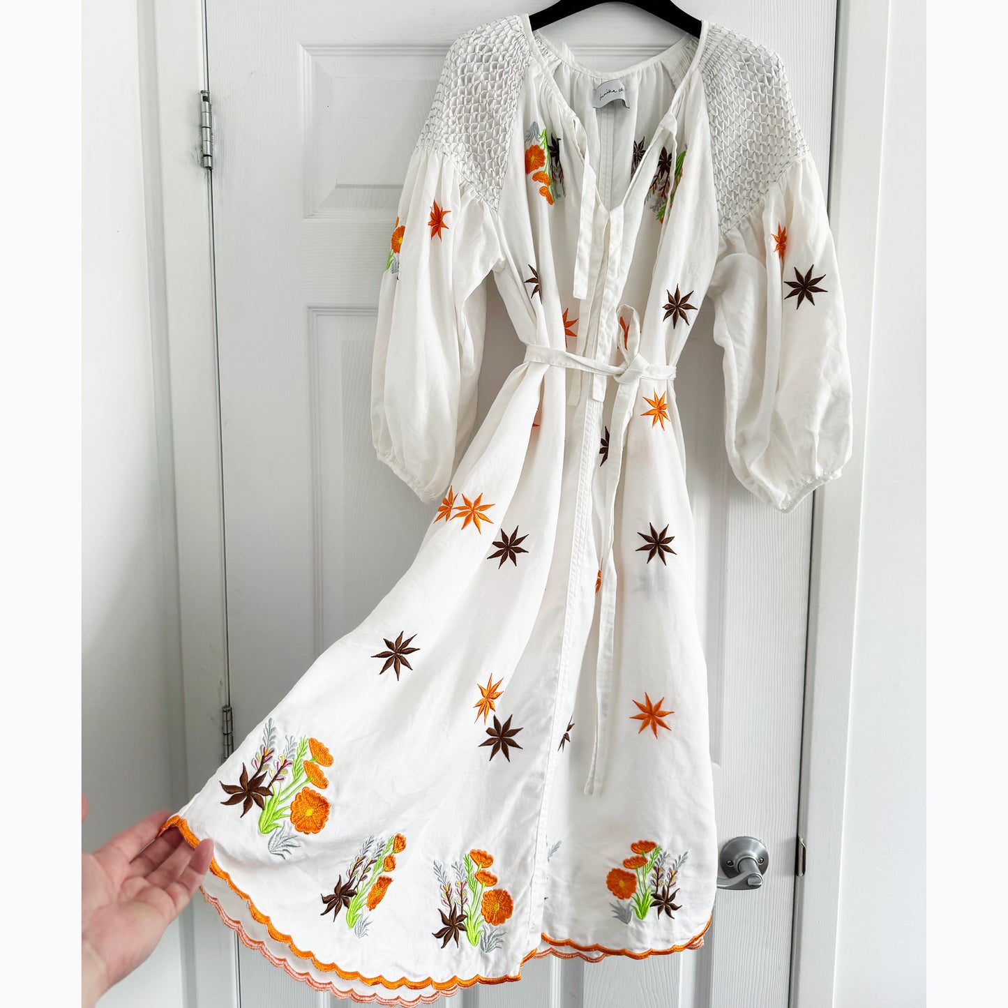Innika Choo Embroidered Linen Dress, one size only