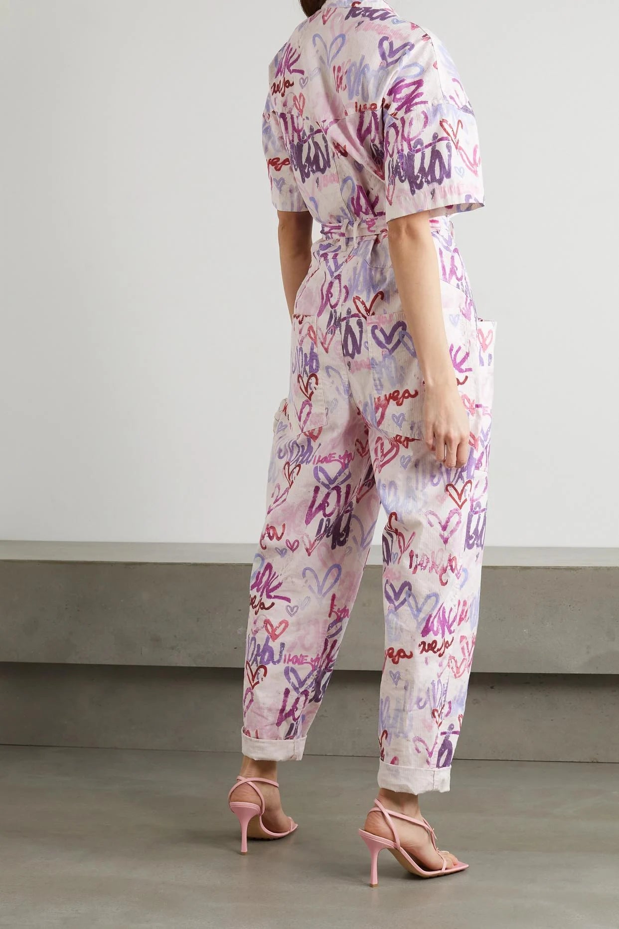 Isabel Marant "Etundra" Graffiti Printed Jumpsuit, size 34