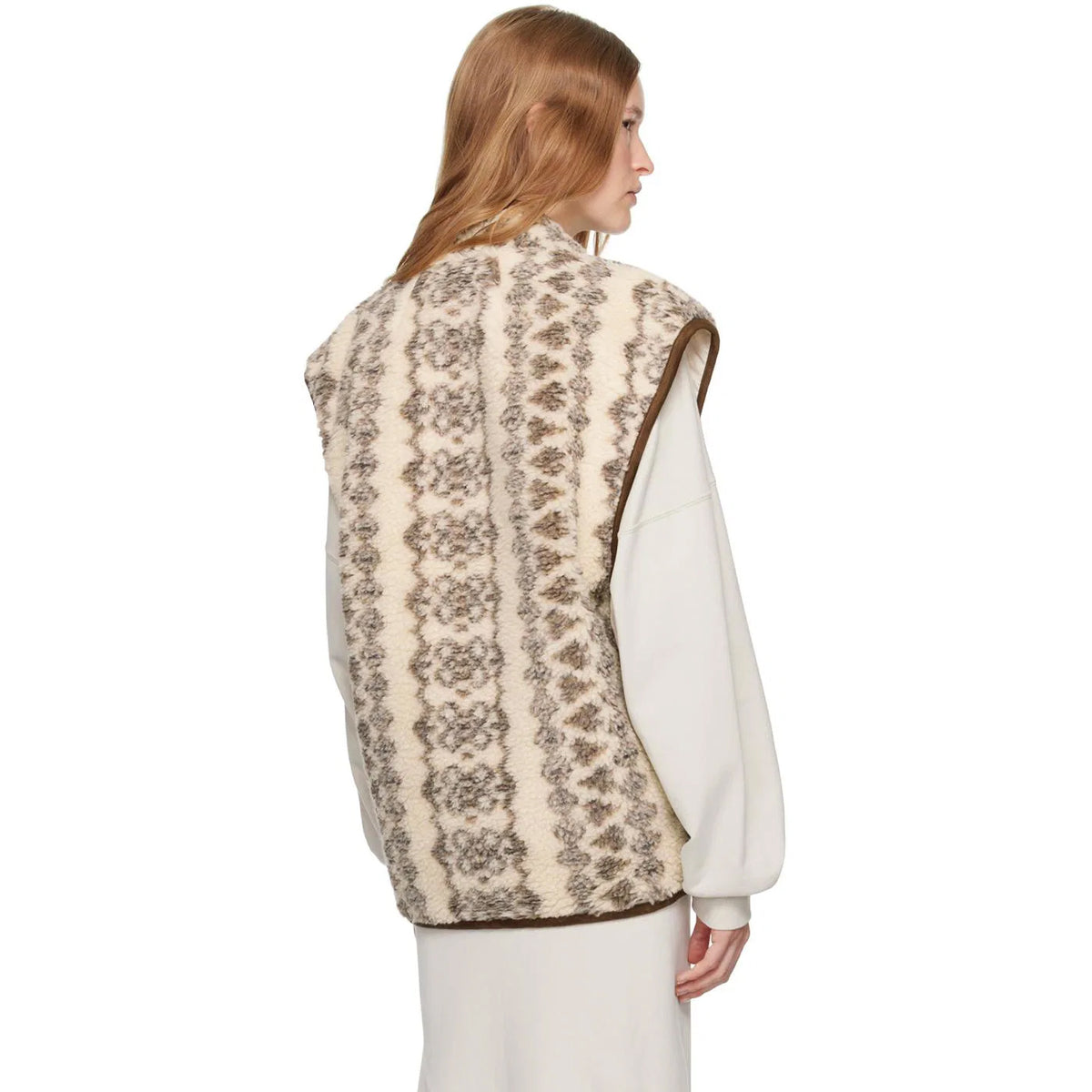 Isabel Marant "Maximilia" Wool Fleece Vest in Beige, Size "1" (Medium ish?)