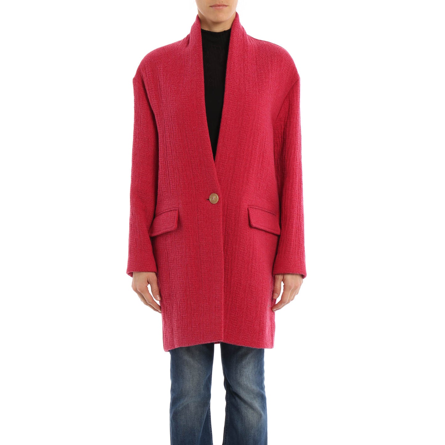 Isabel Marant Etoile "Edilon" Coat in Pink/Red, size 36 (fits size 4)