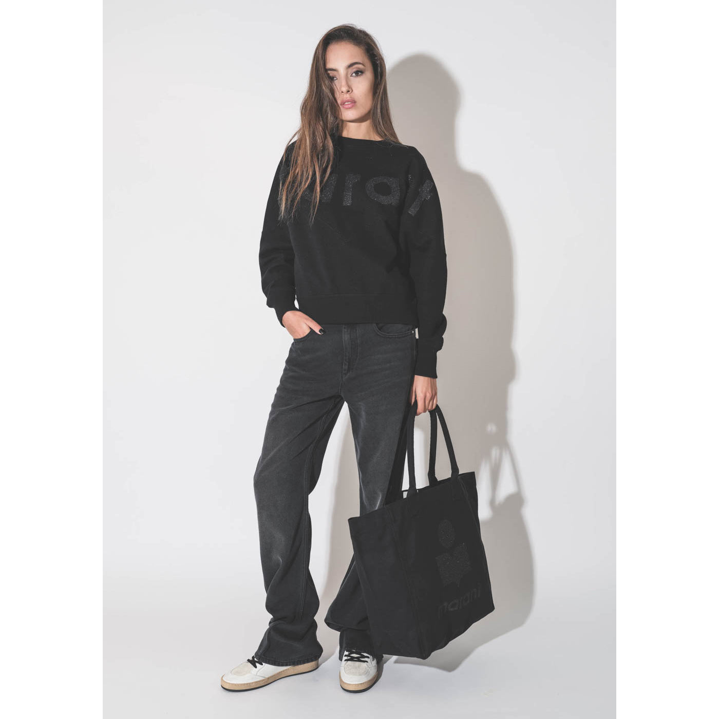 Isabel Marant Etoile "Houston" Sweatshirt in Black, size 40