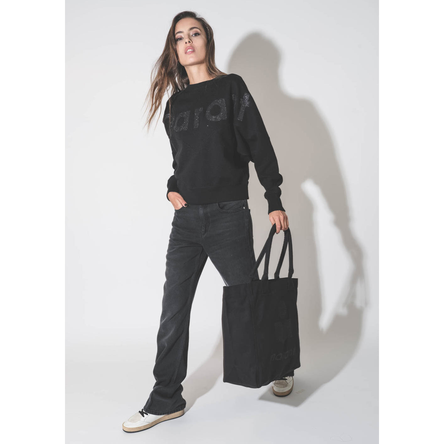 Isabel Marant Etoile "Houston" Sweatshirt in Black, size 40