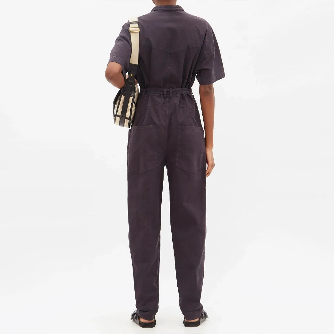 Isabel Marant "Etundra" Jumpsuit in "Washed Black" (IRL like a purple?), size 36 (fits size 2/4)